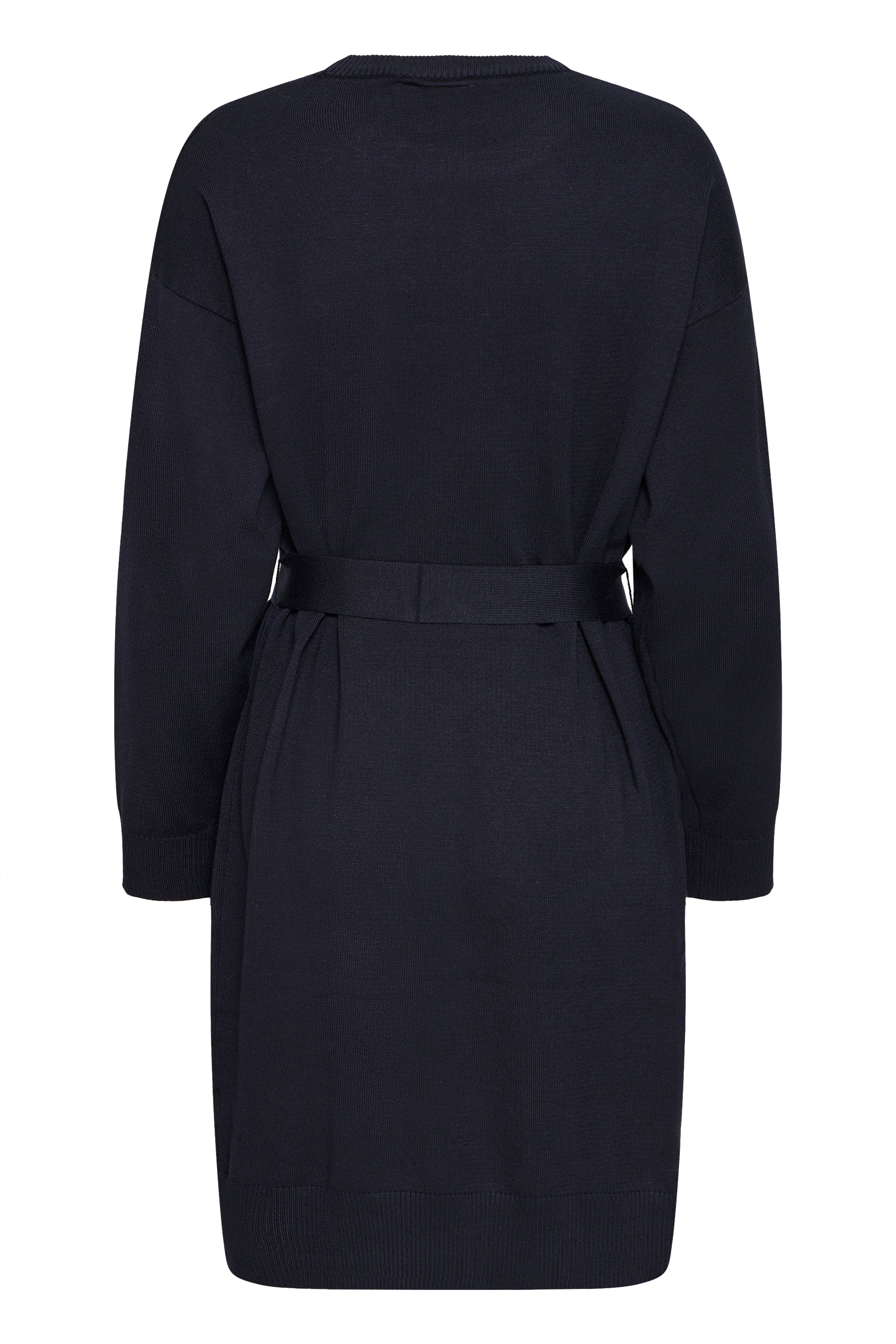 Ichi - Ihluls Strikkjole Med Bindebånd i Sort