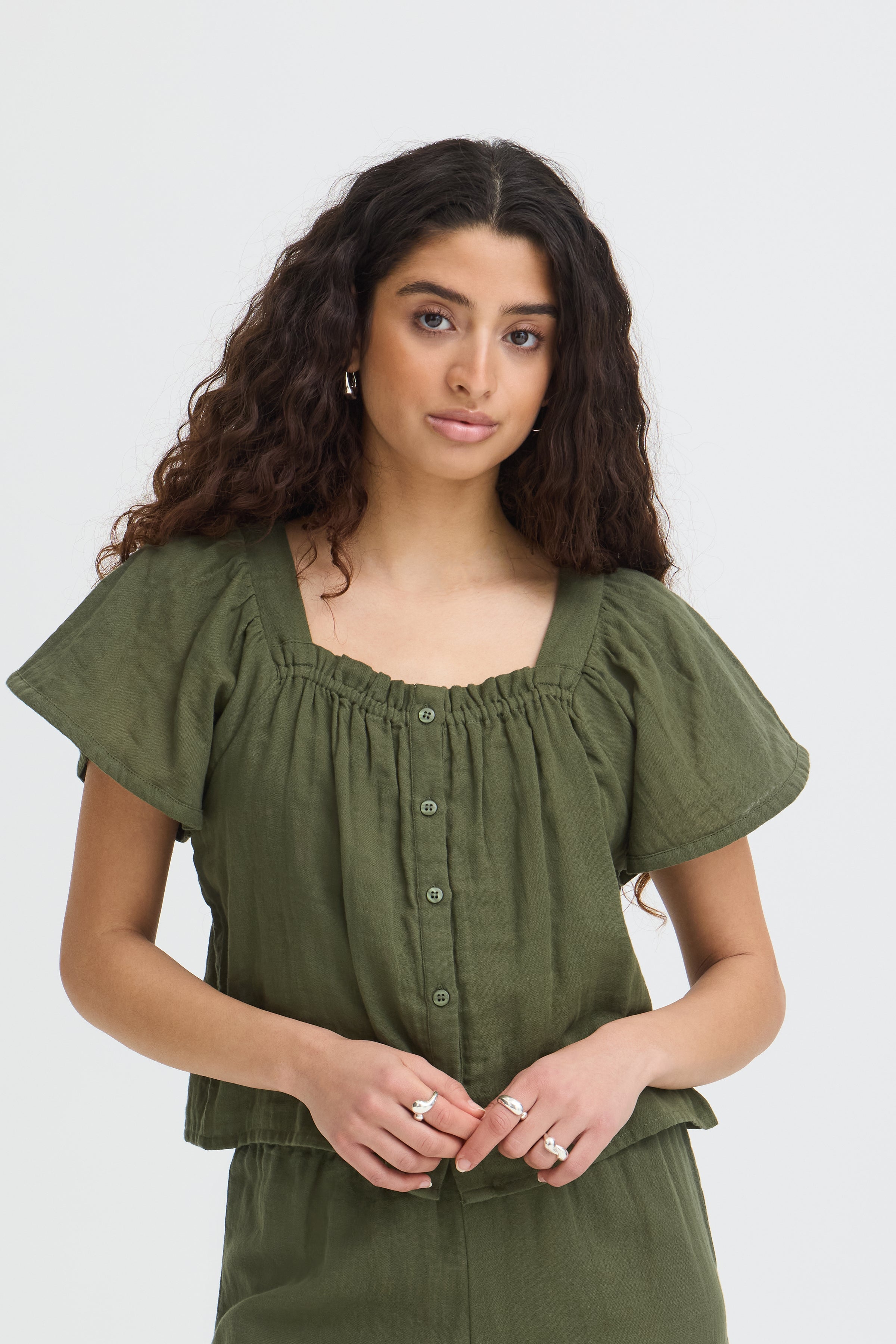 Ichi - IAFOXA Bluse Grape Leaf