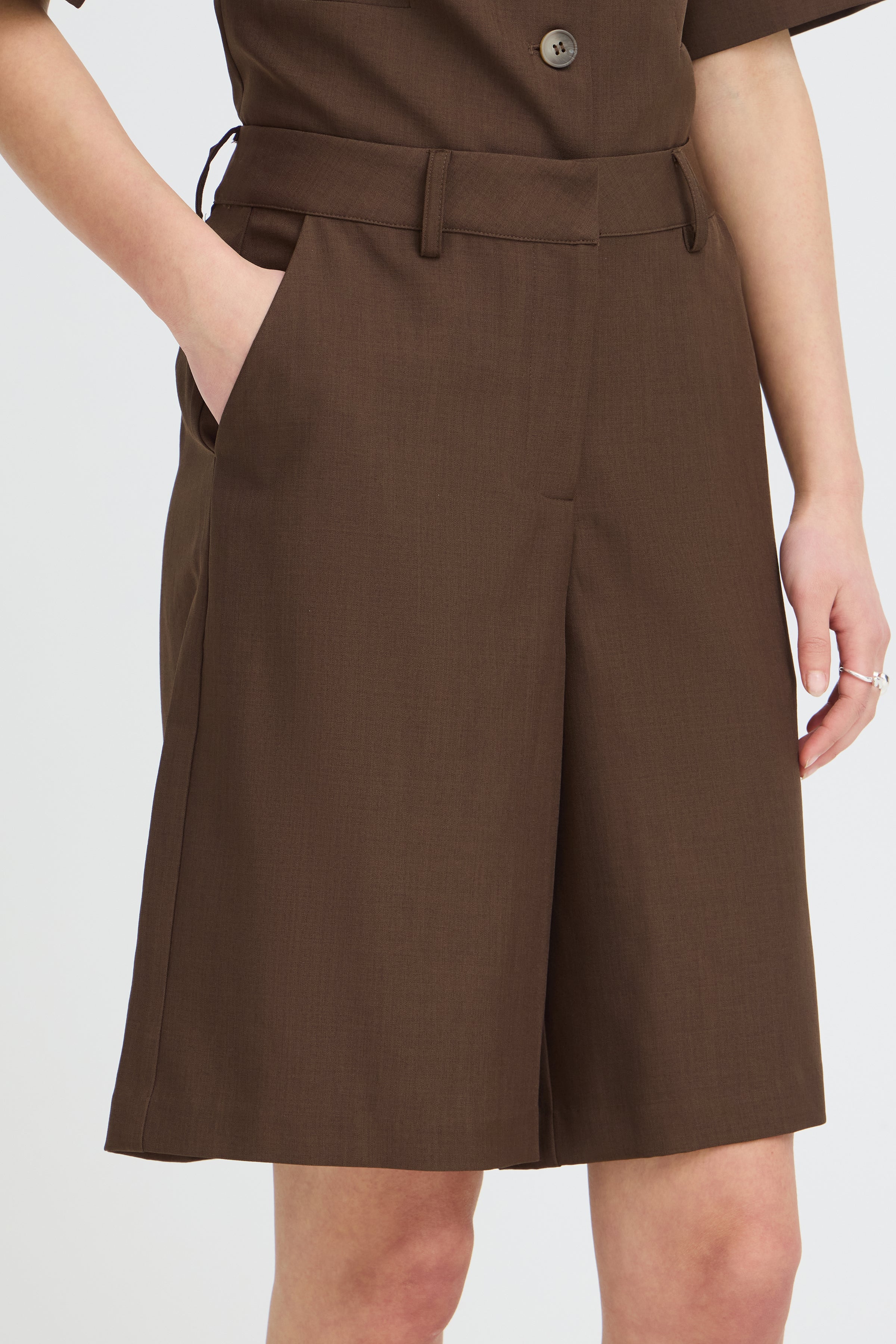 Ichi - IHFAVA Shorts Slate Black Melange