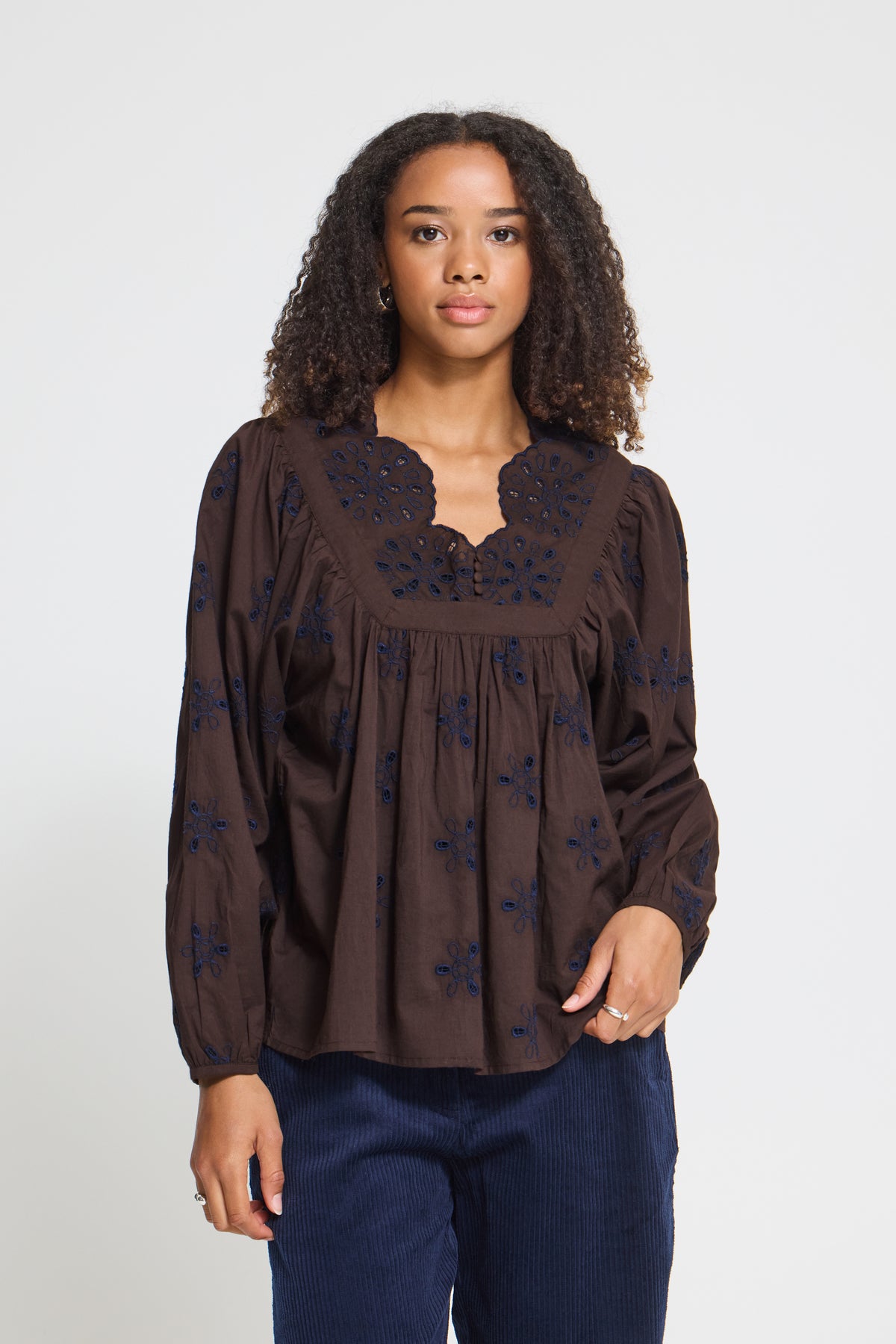 Ichi – IHEISA LS Bluse – Coffee Bean