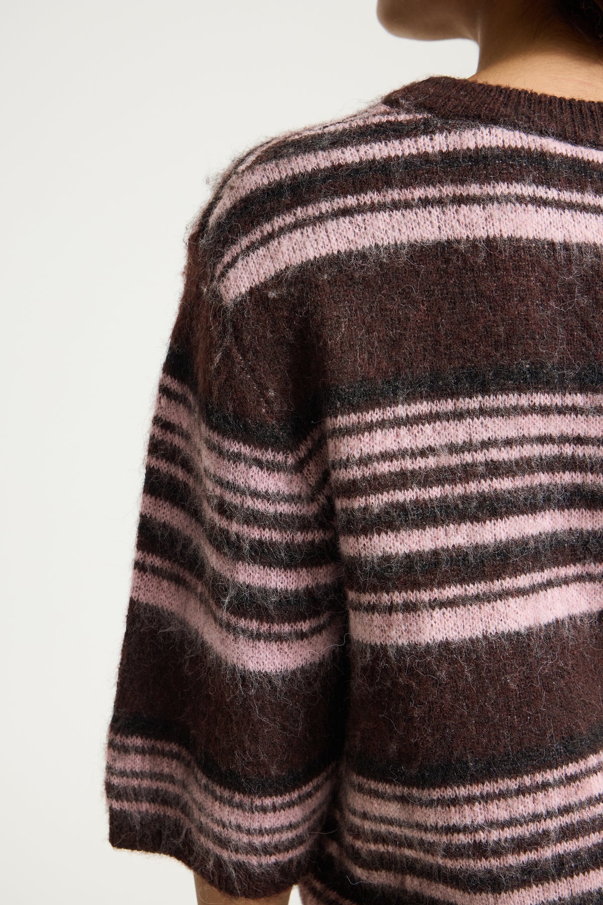 Ichi – IHALLO SS Strik – FUDGE W PINK STRIPES