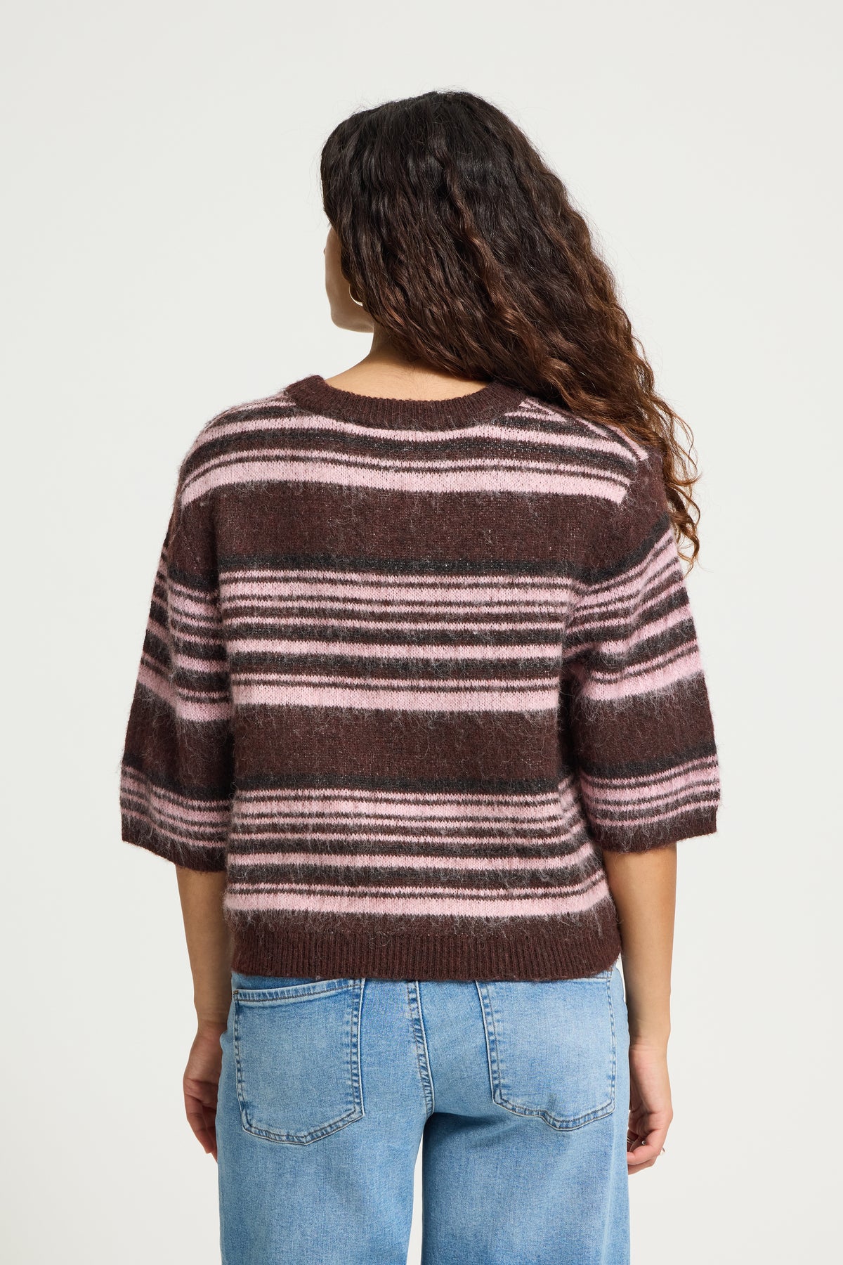 Ichi – IHALLO SS Strik – FUDGE W PINK STRIPES