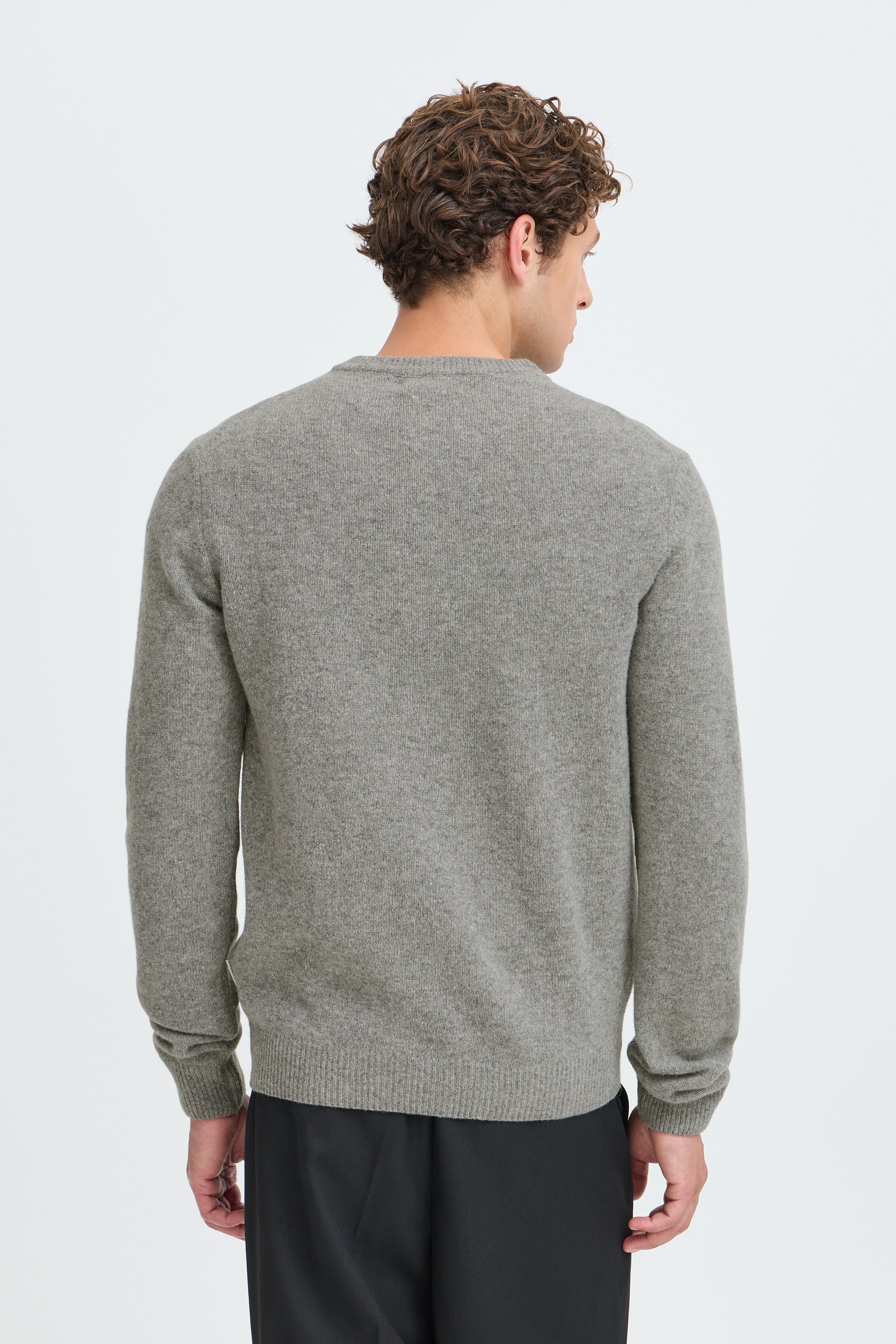 Casual Friday - CFKarl Lambswool Crew Neck Knit Monument
