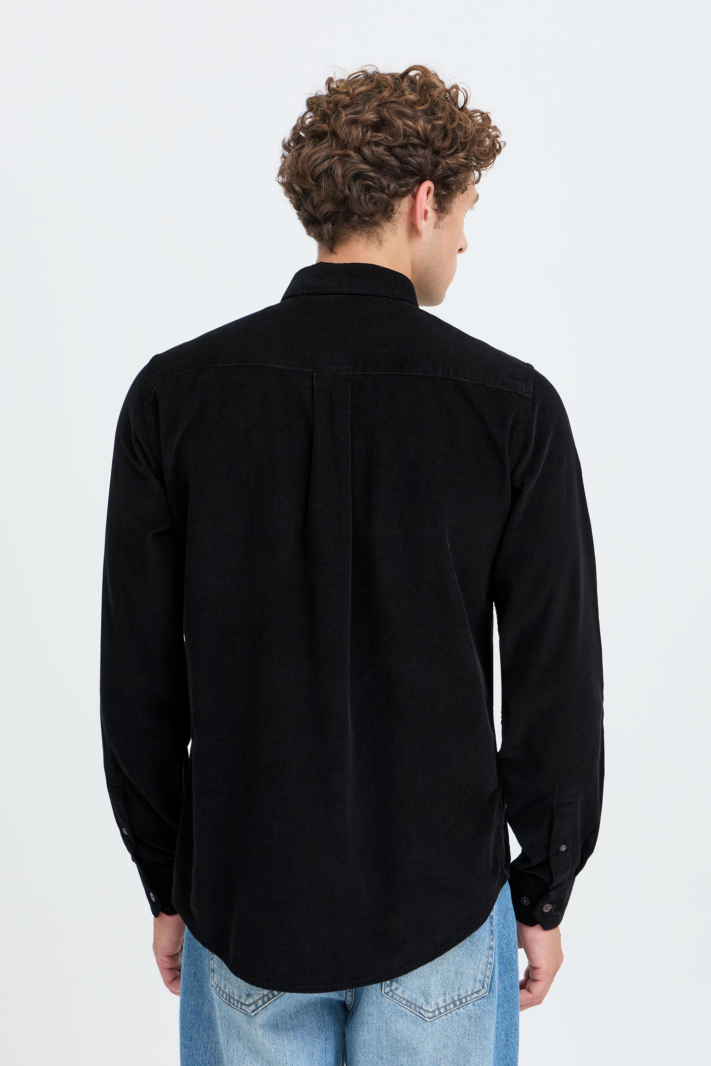 Casual Friday - CFAnton Fløjl Skjorte, Sort