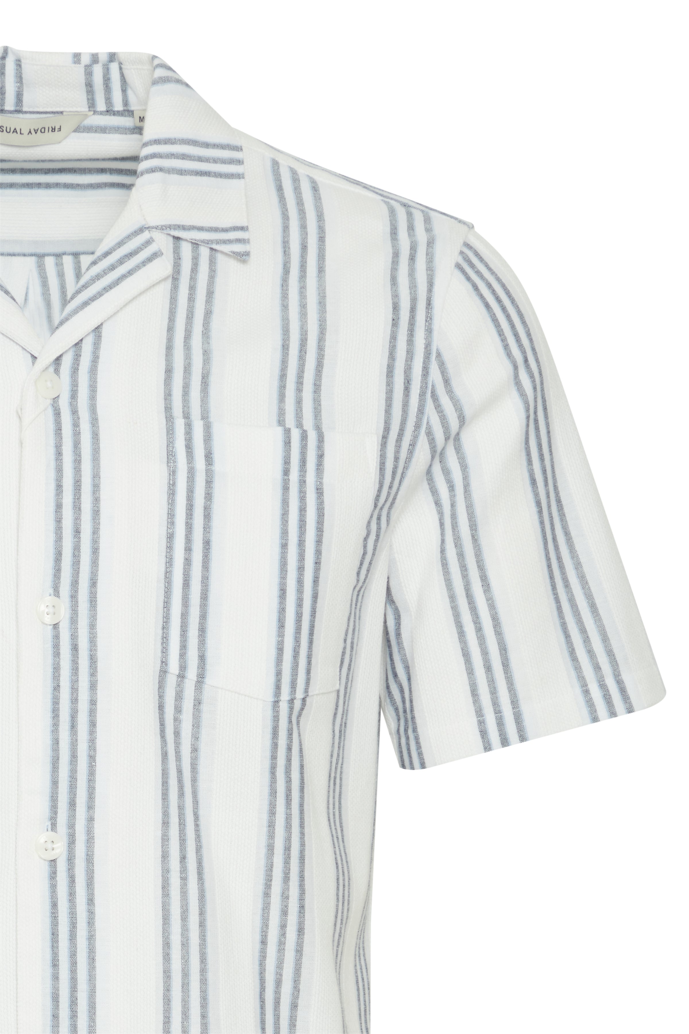 Casual Friday CFAnton Striped Skjorte – Kortærmet i Bomuld