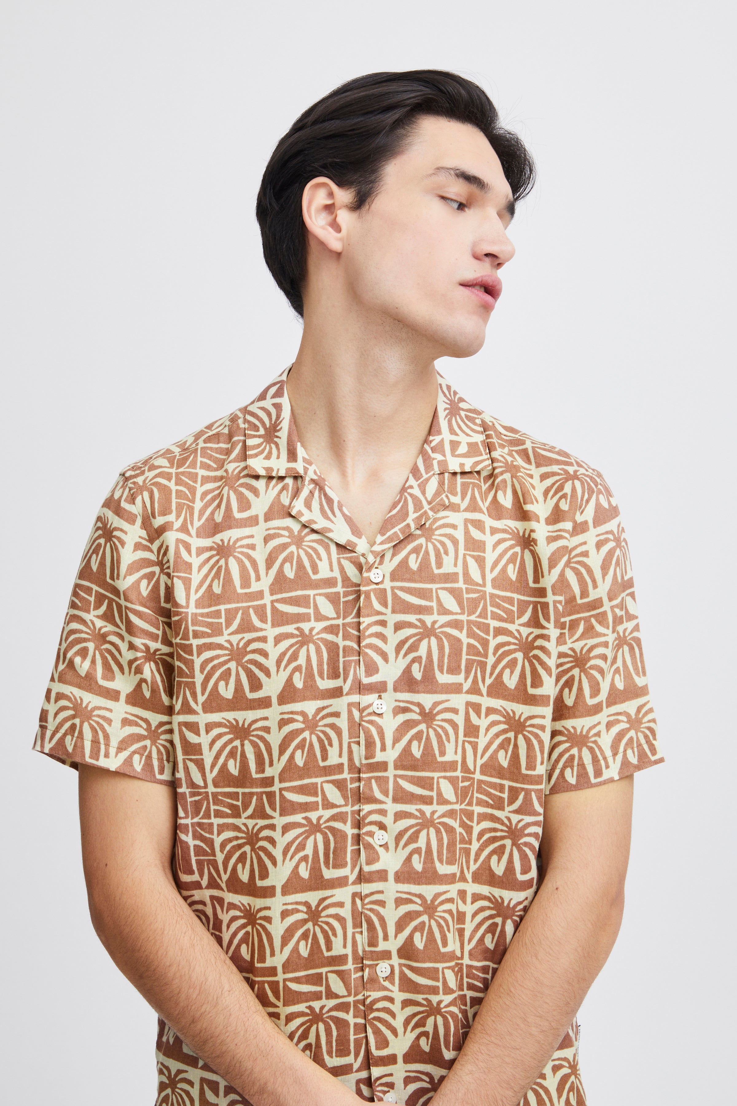 Casual Friday CFAnton Hørskjorte – Palme print