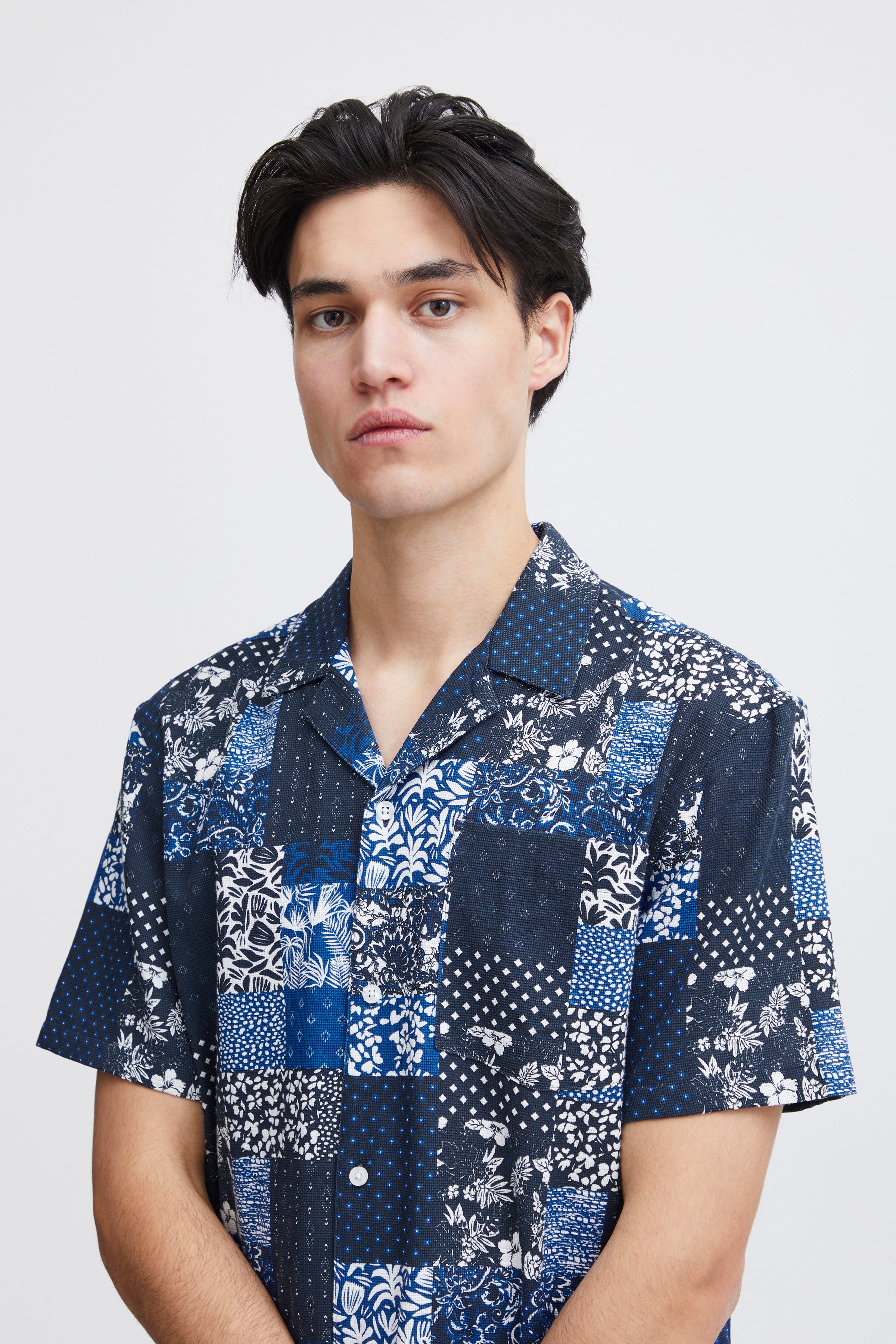 Casual Friday CFAlvin Patchwork Skjorte – Kortærmet Print