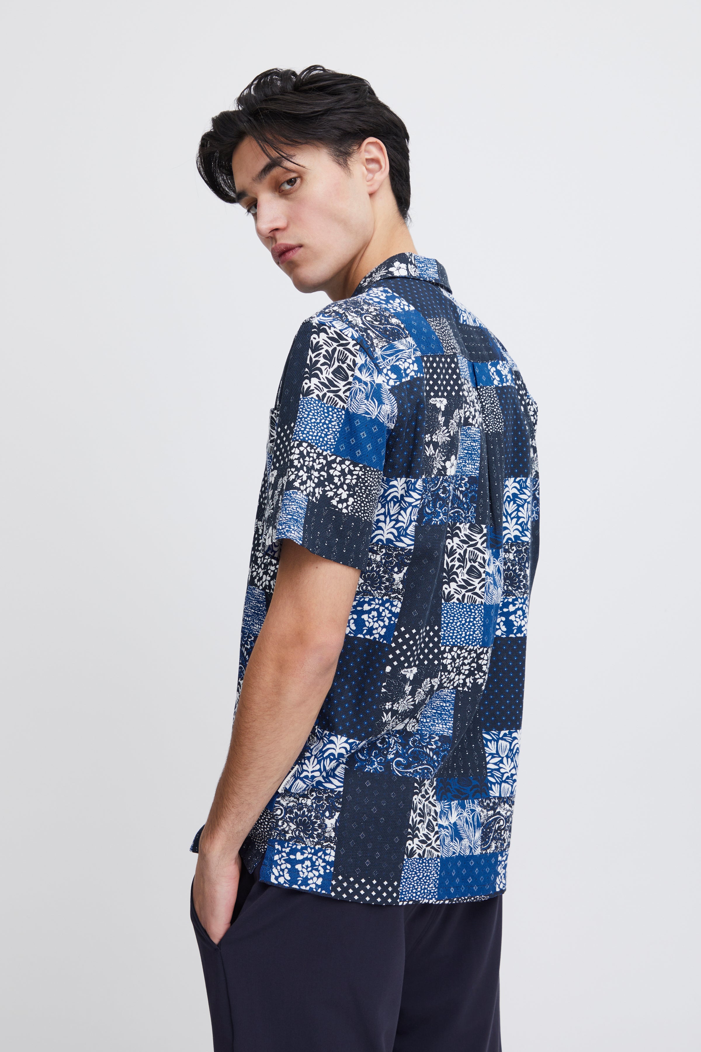 Casual Friday CFAlvin Patchwork Skjorte – Kortærmet Print