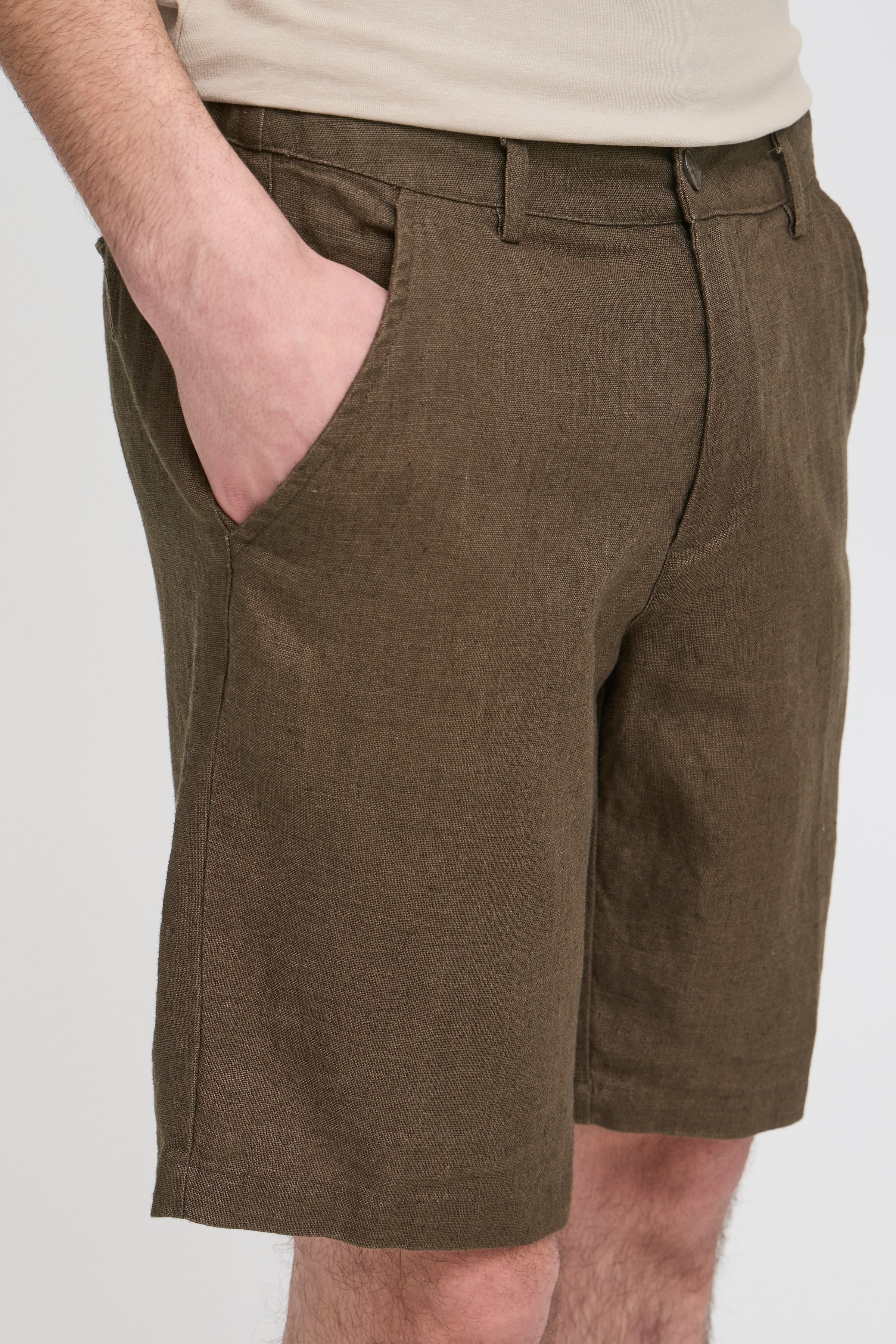 Casual Friday - Cfpandrup Hør Shorts Brun