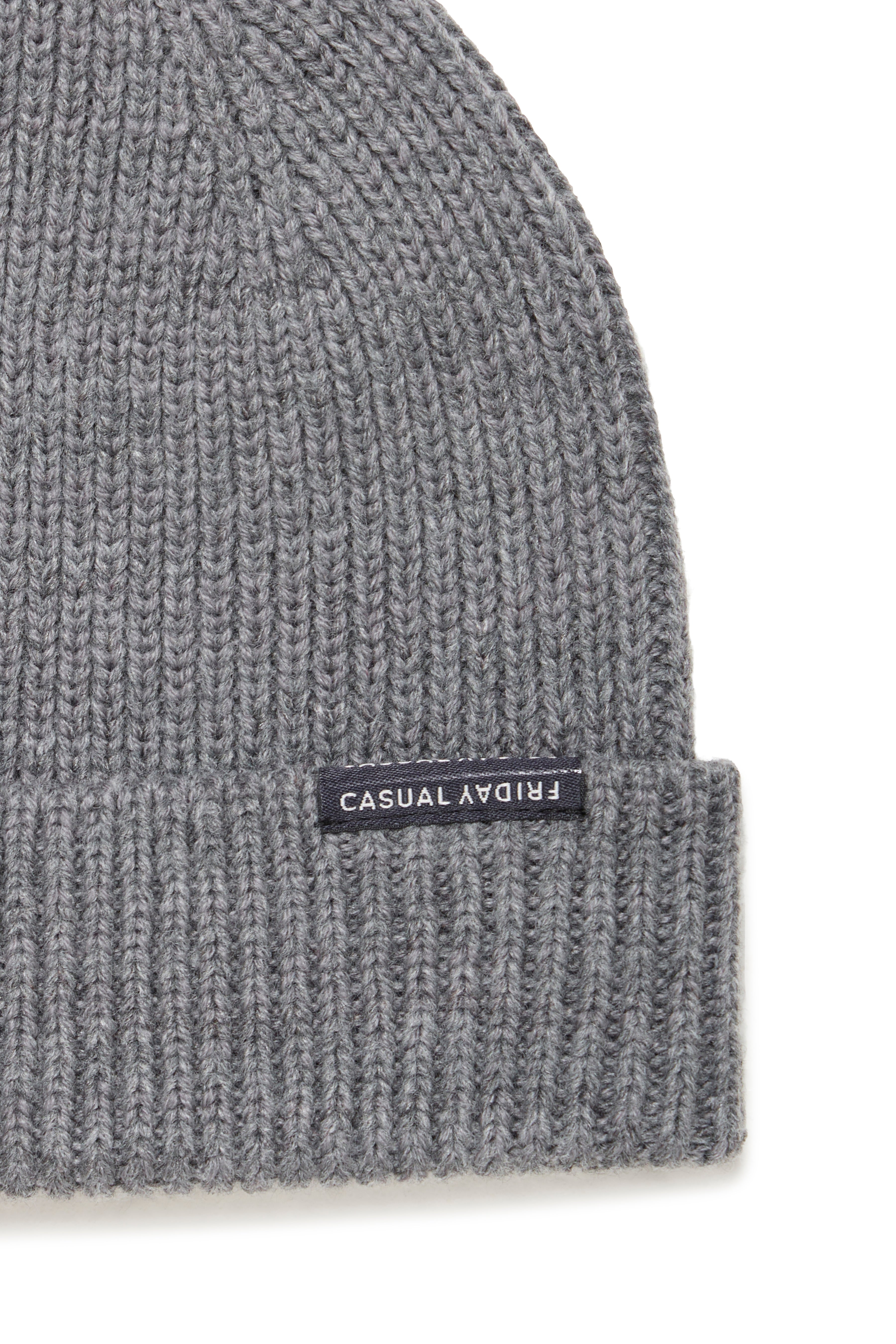 Casual Friday - CFAlkin Rib Beanie i grå