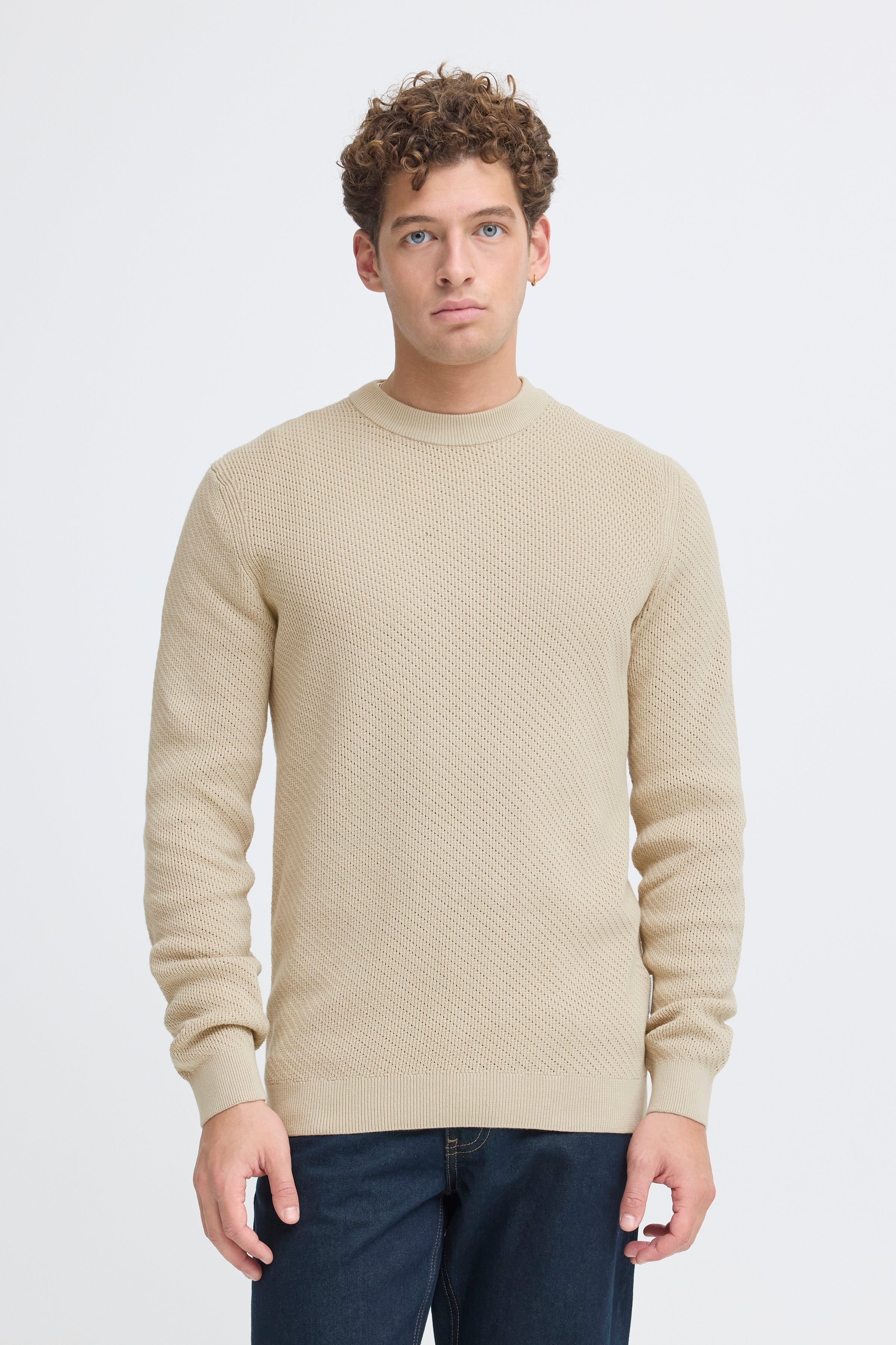 Casual Friday - Cfisaksson struktureret sweater i sand