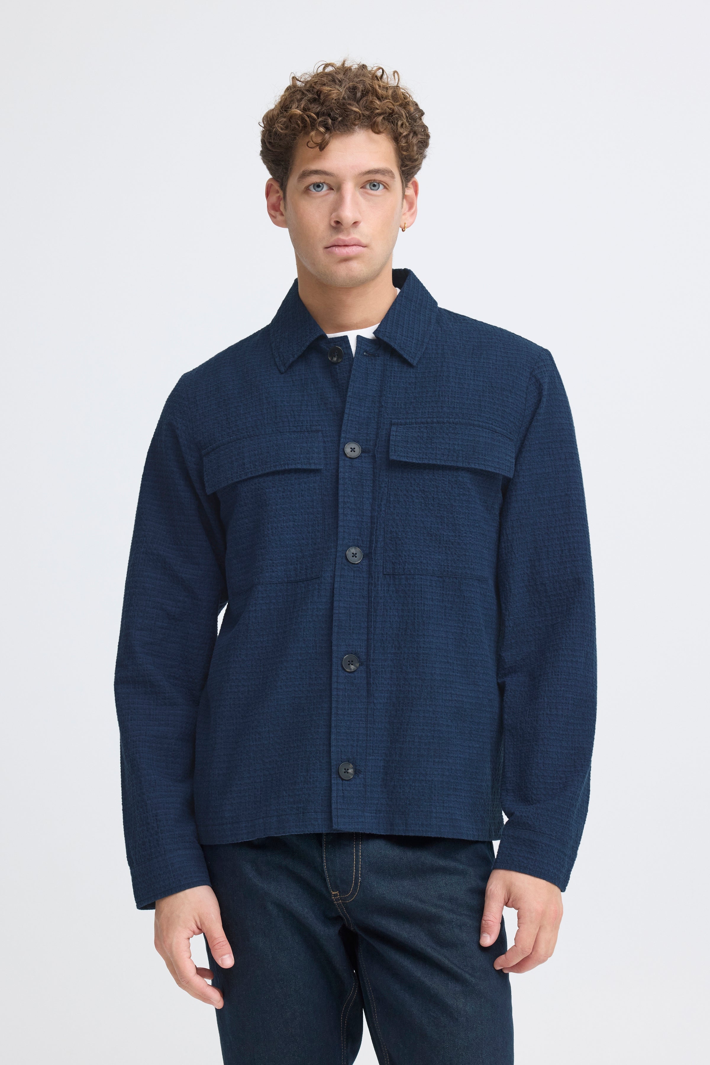 Casual Friday - Seersucker Jakke Navy