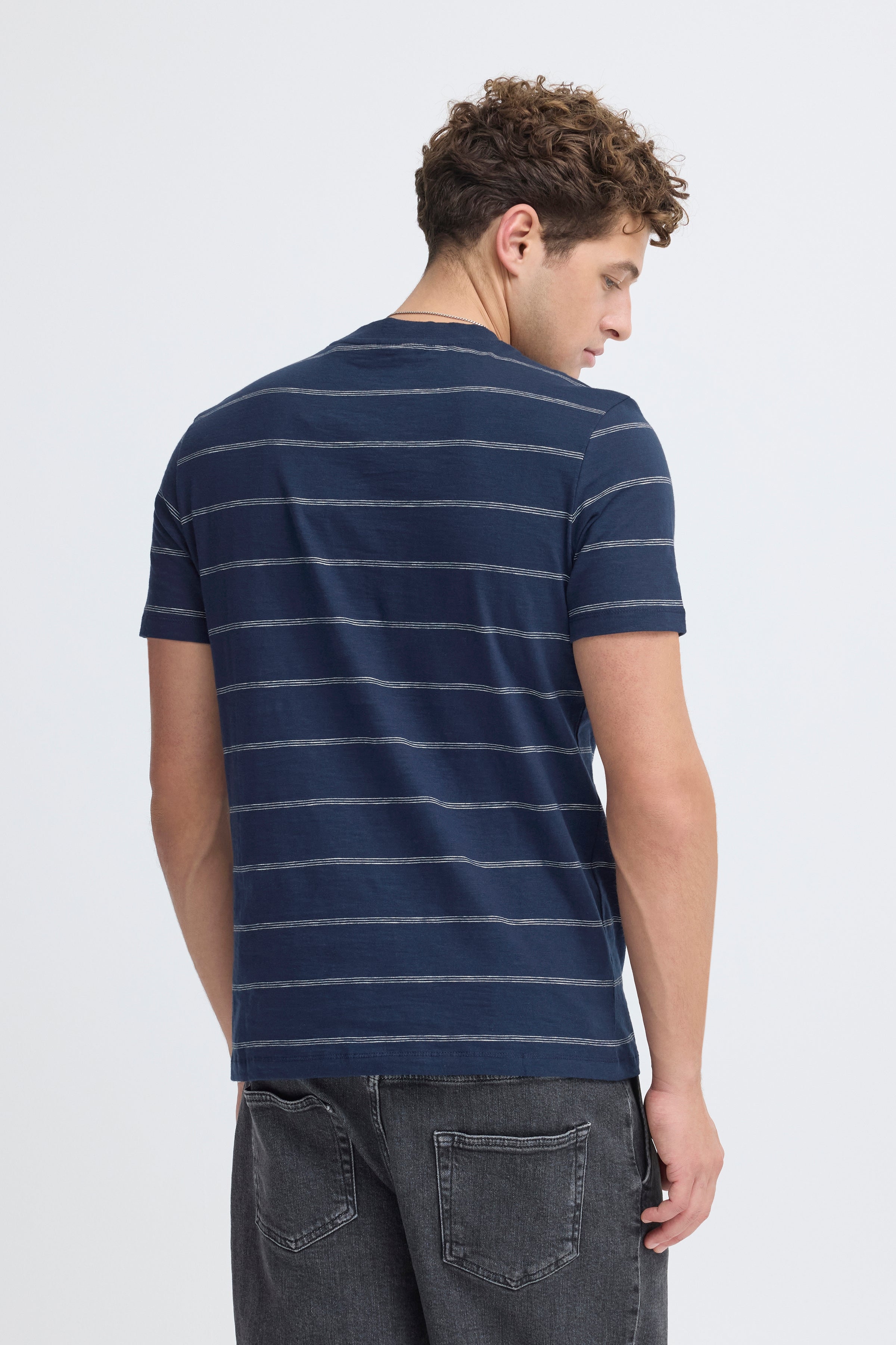 Casual Friday - CFlie Stripet T-shirt Navy