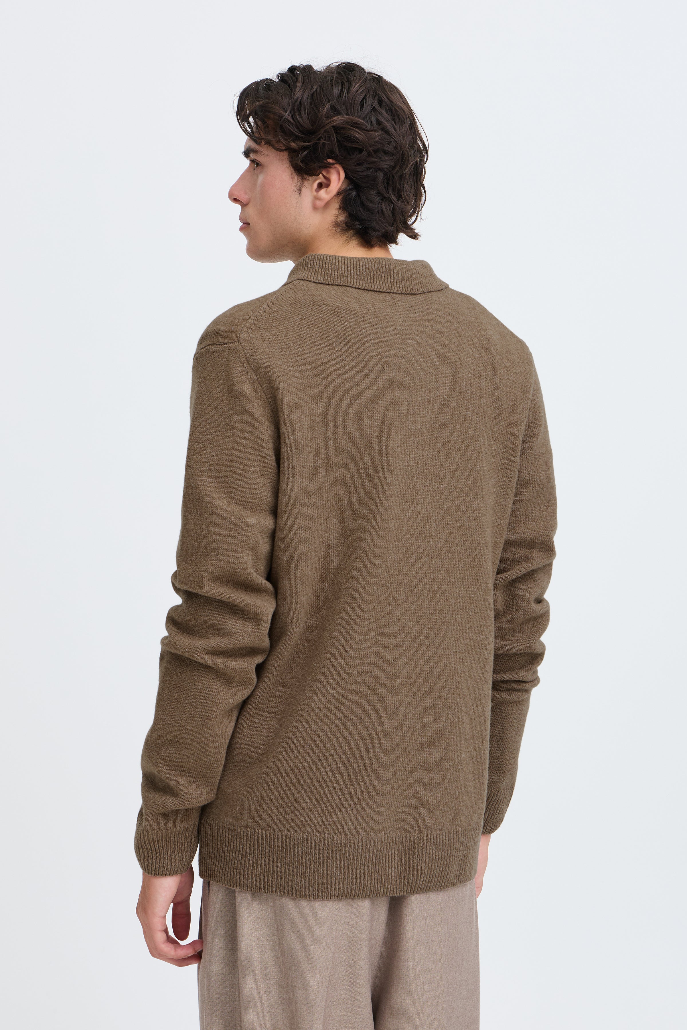 Casual Friday - CFFelipo Lambswool Polo Knit Chocolate