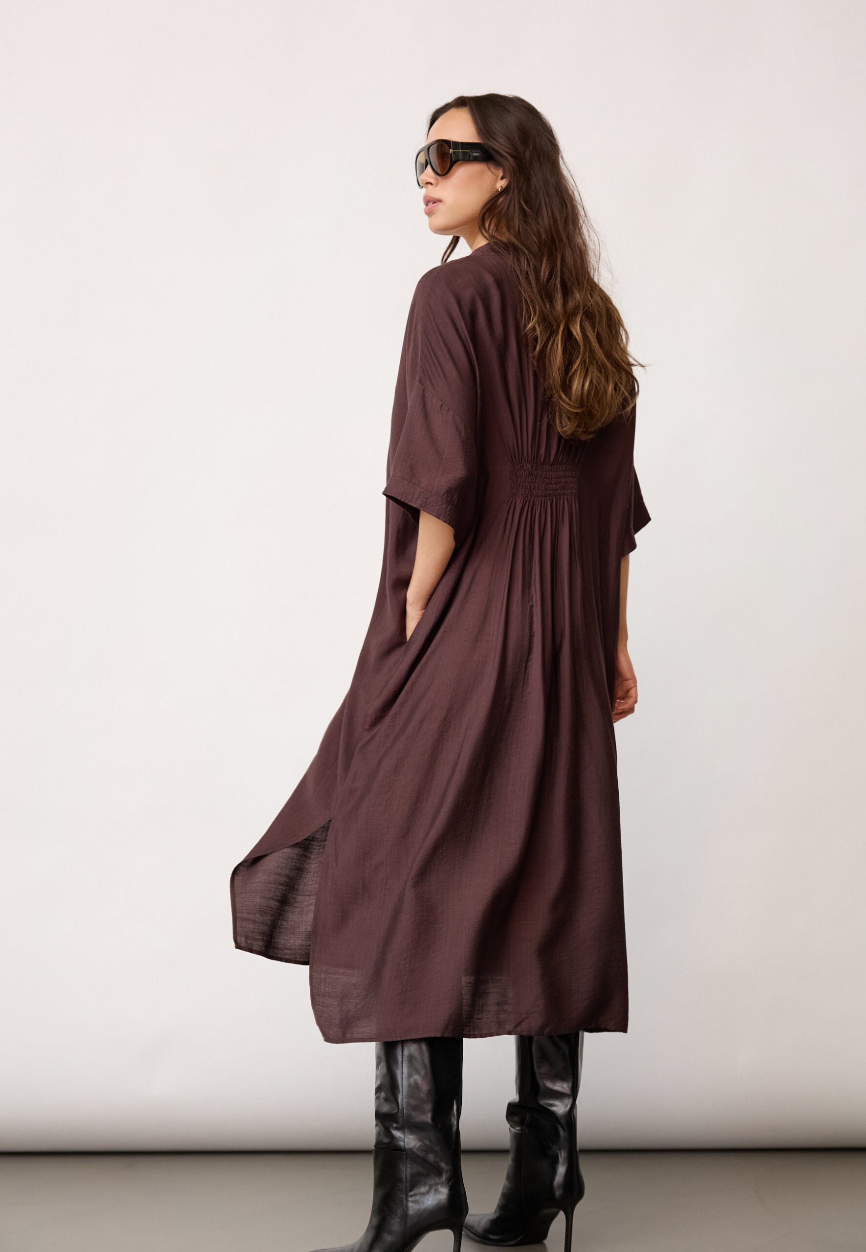 Co'Couture - HeraCC Tunic V-Dress, brun