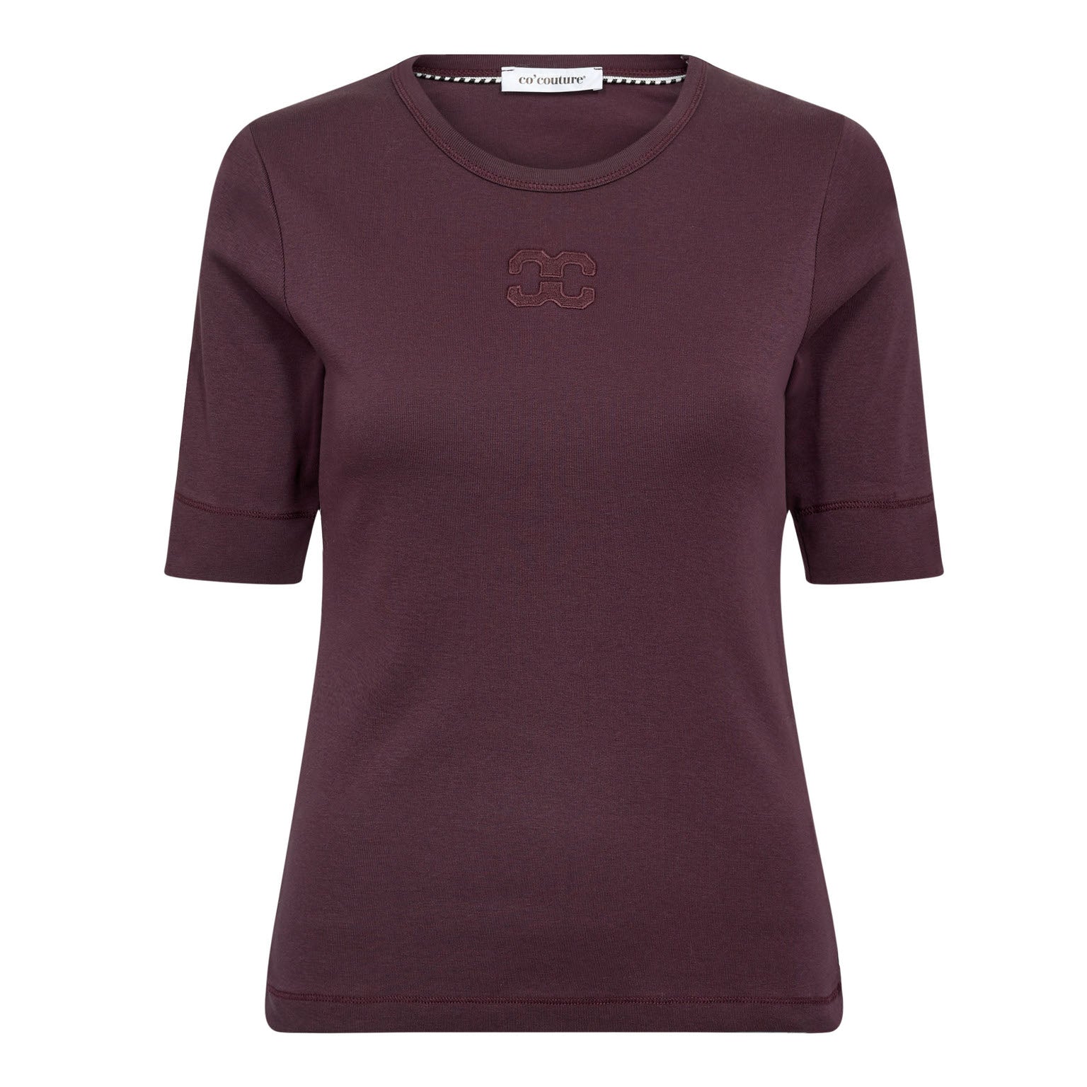 Co'Couture - GrannyCC Embroidery T-shirt, winered