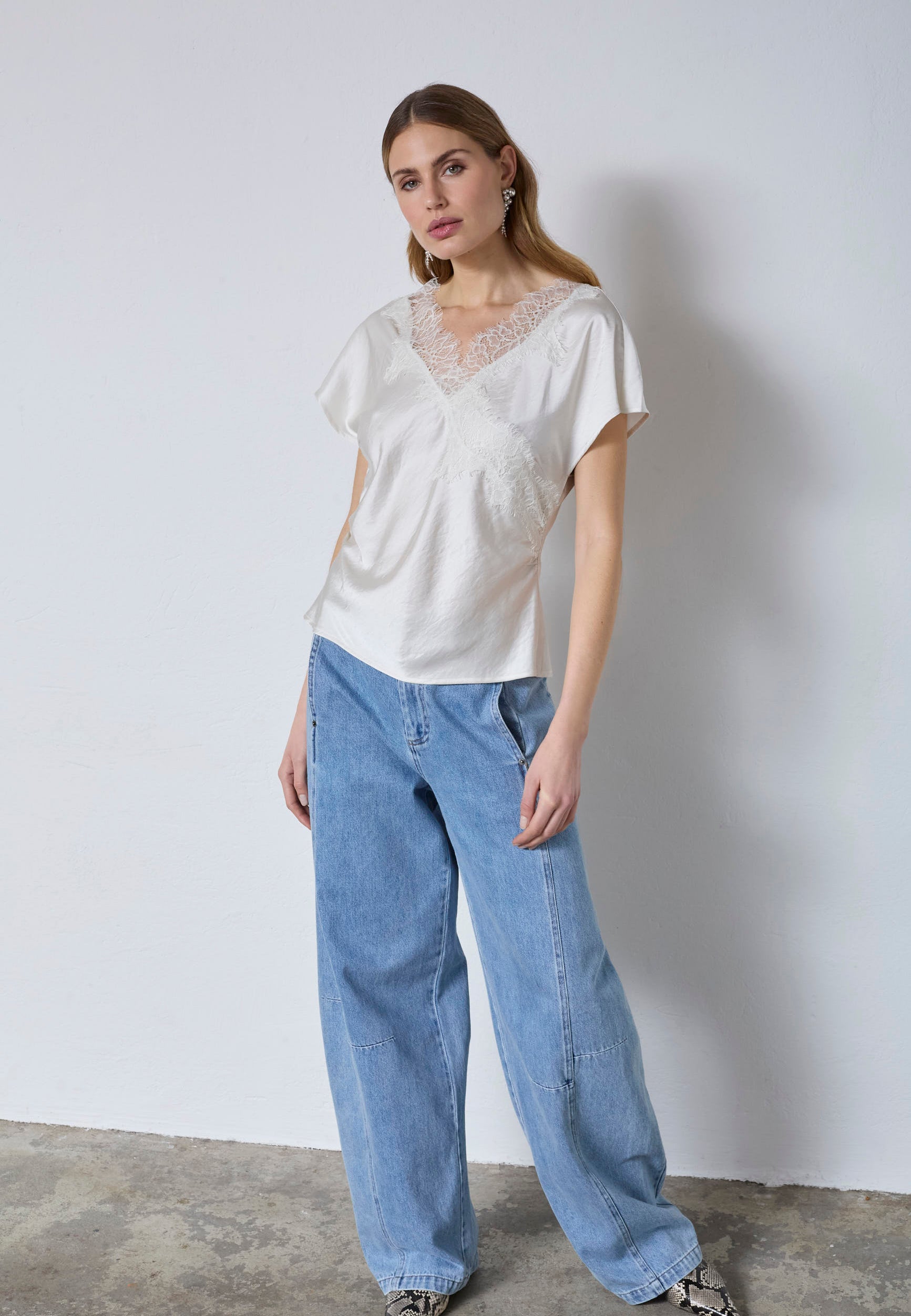 Co'Couture - IdunCC Lace SS Blouse