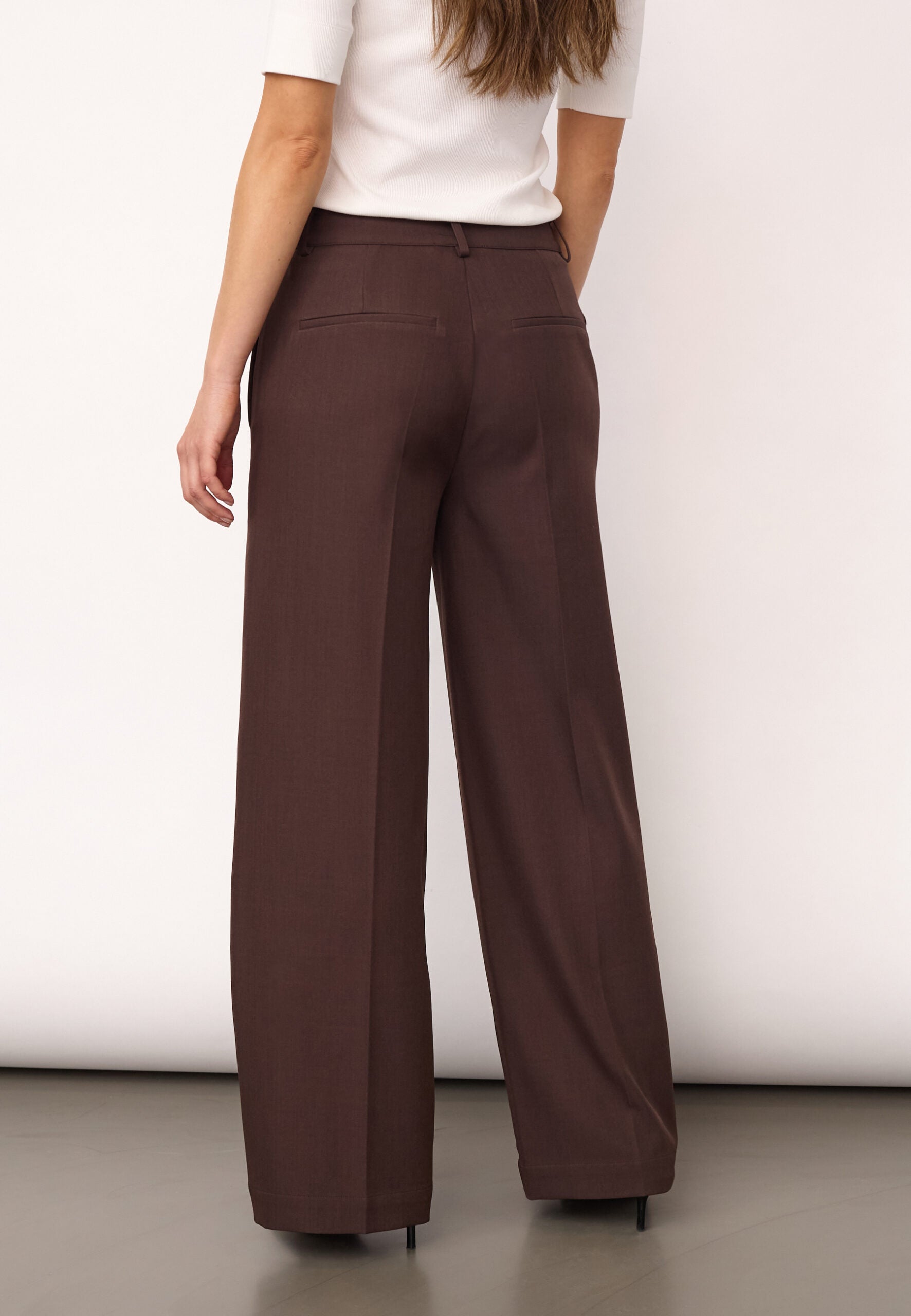 Co'Couture - LunaCC Wide Pant i mørkebrun