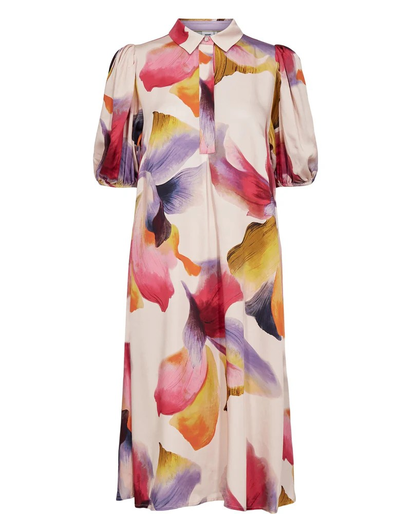 NUBotanica Dress – farverig kjole i 100% viskose fra Nümph