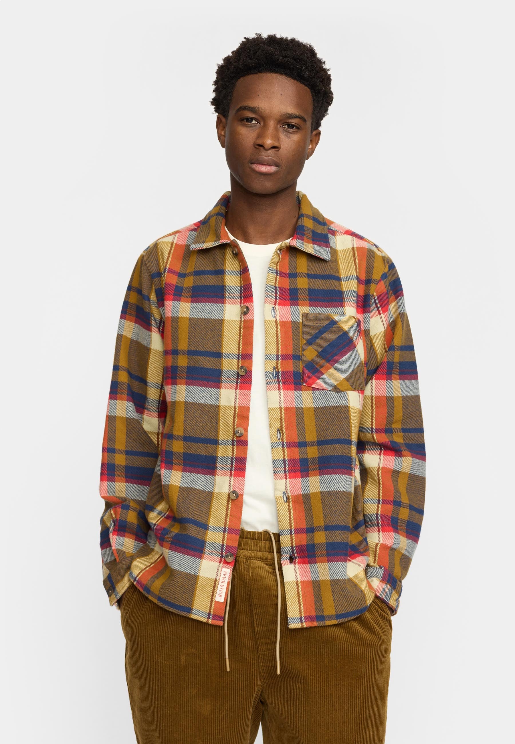 Revolution - Casual Shirt i Dust Brown