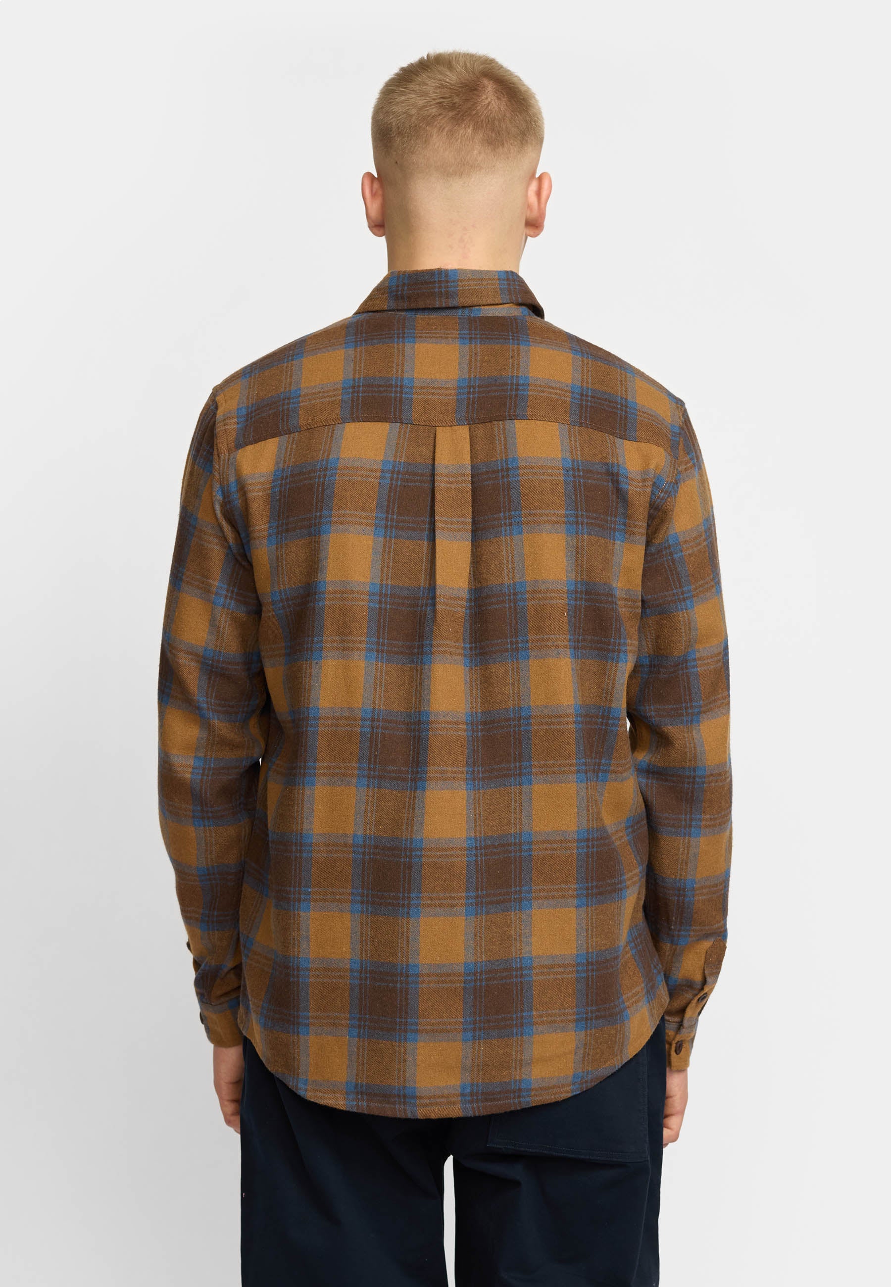 Revolution - Loose Shirt i Brown Check