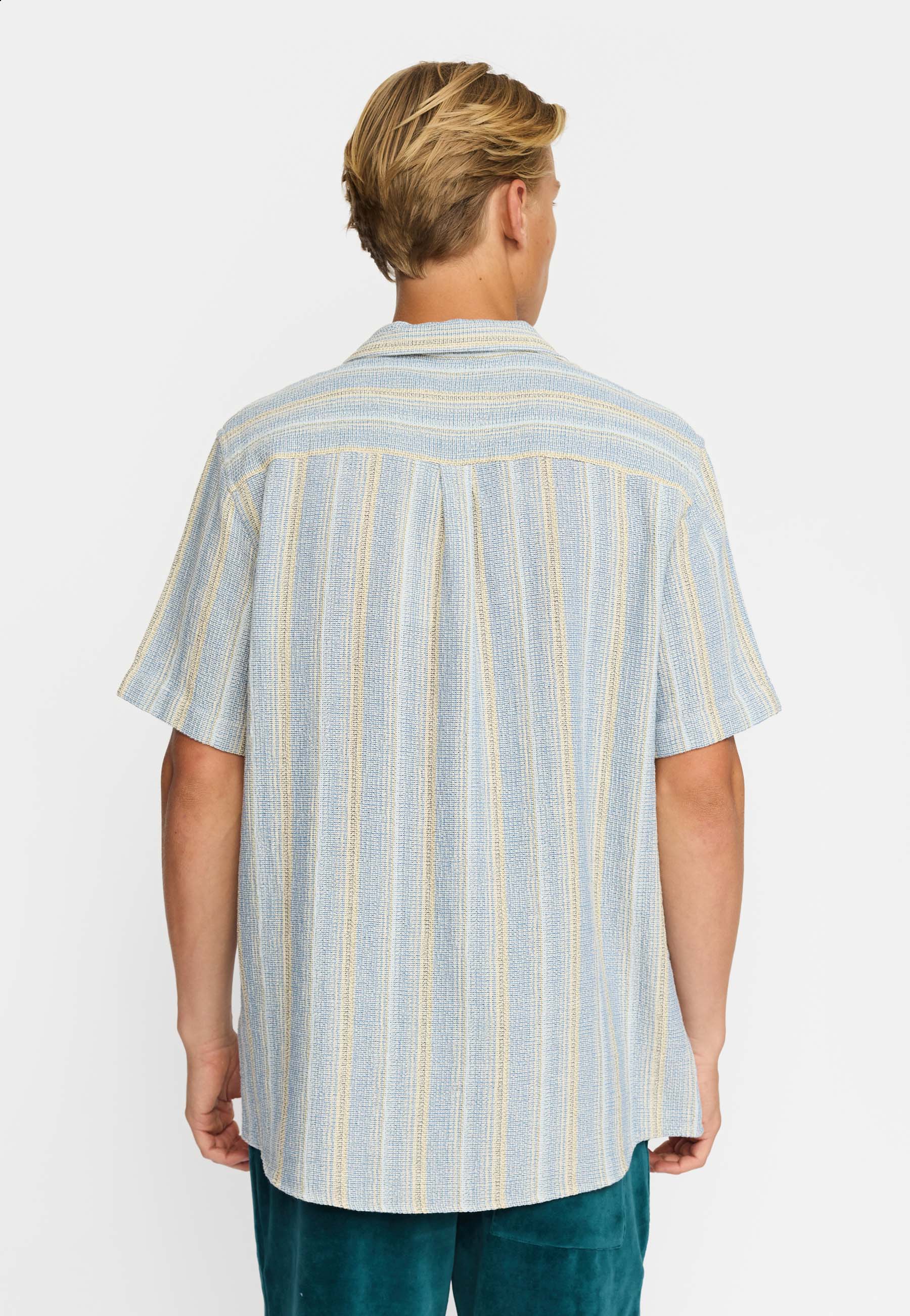 Revolution - Short-sleeved Cuban Shirt Blå