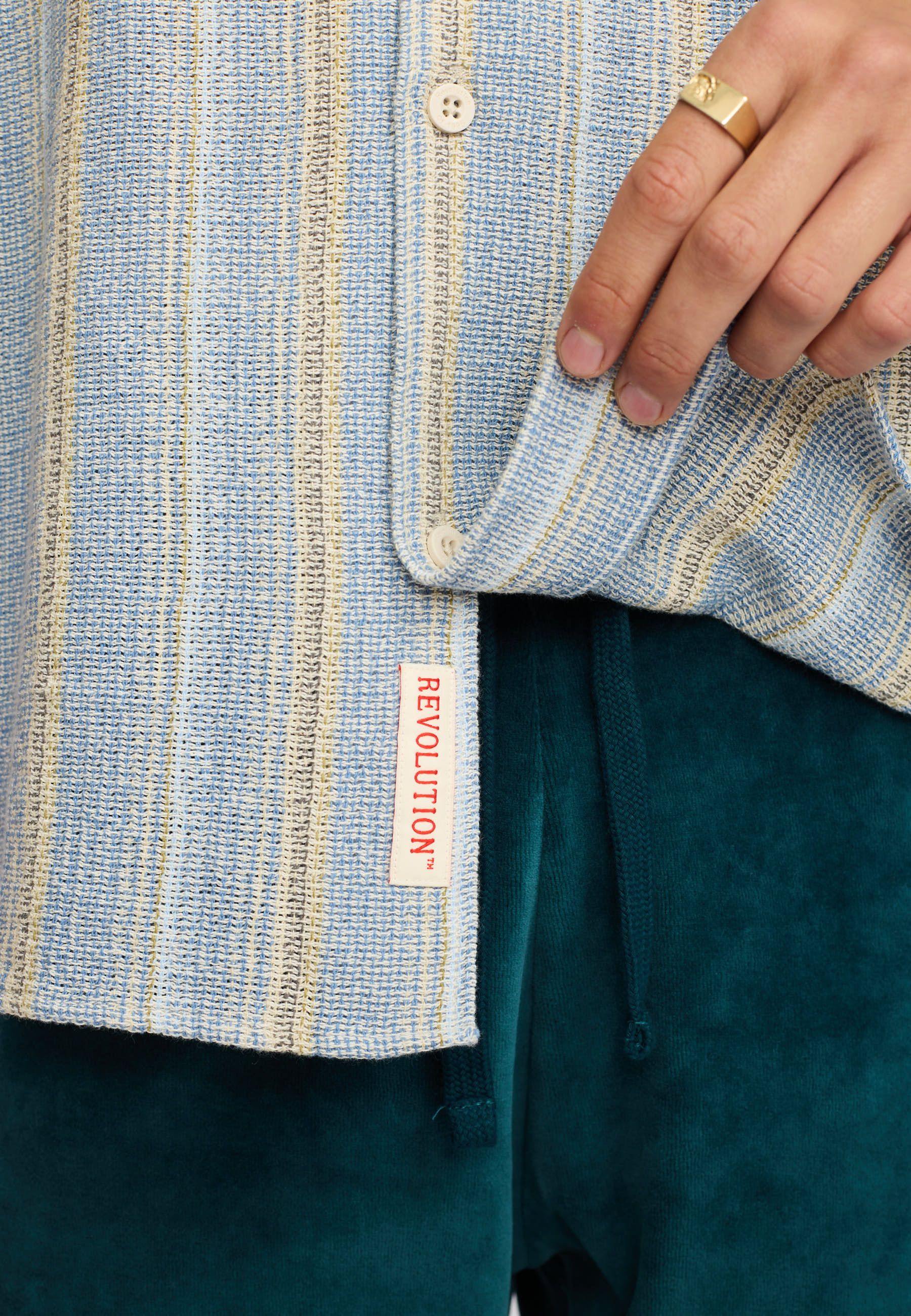 Revolution - Short-sleeved Cuban Shirt Blå