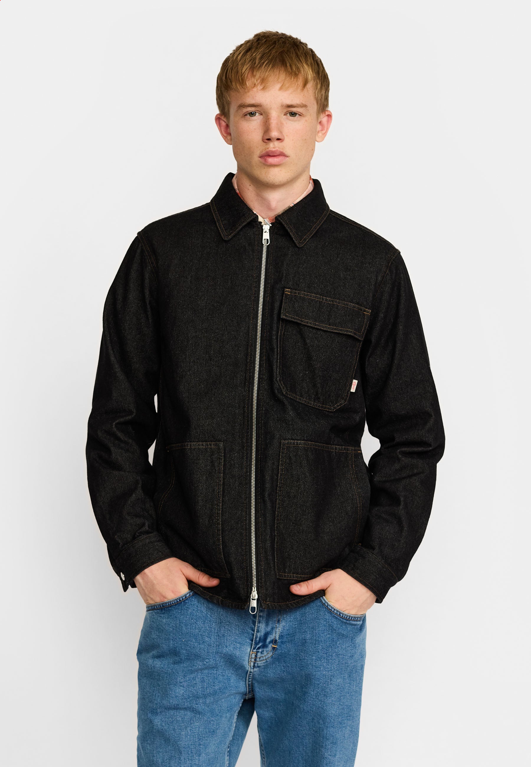 Revolution - Zipped Denim Worker Shirt