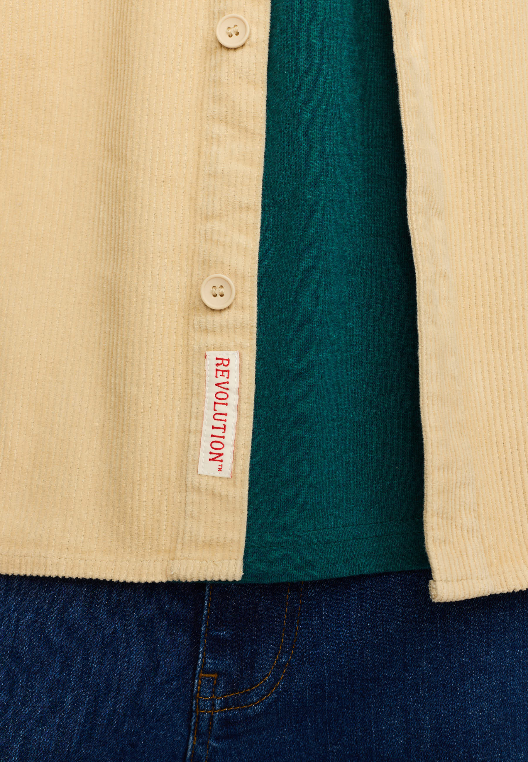 Revolution – Overshirt i Dark Offwhite