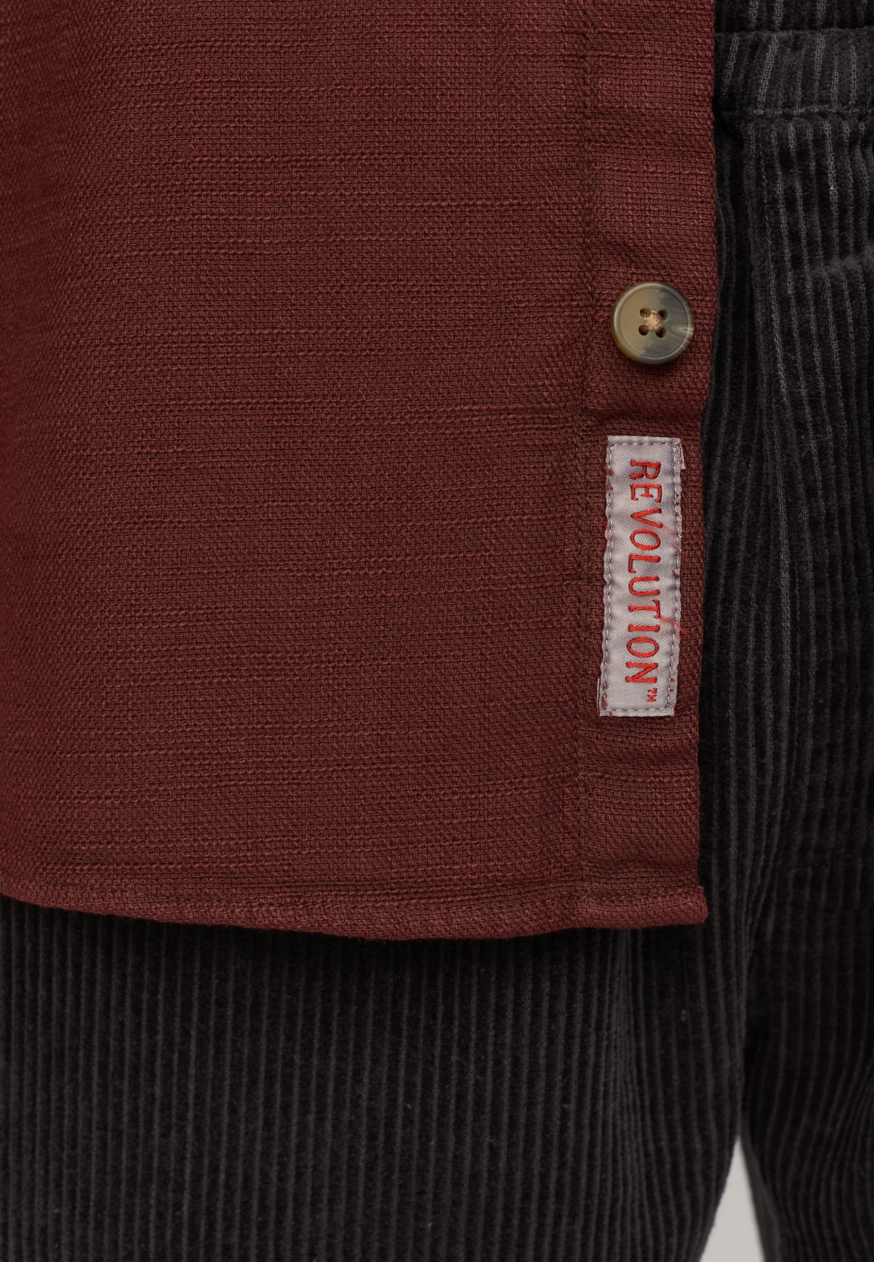 Revolution - Casual Skjorte i Burgundy
