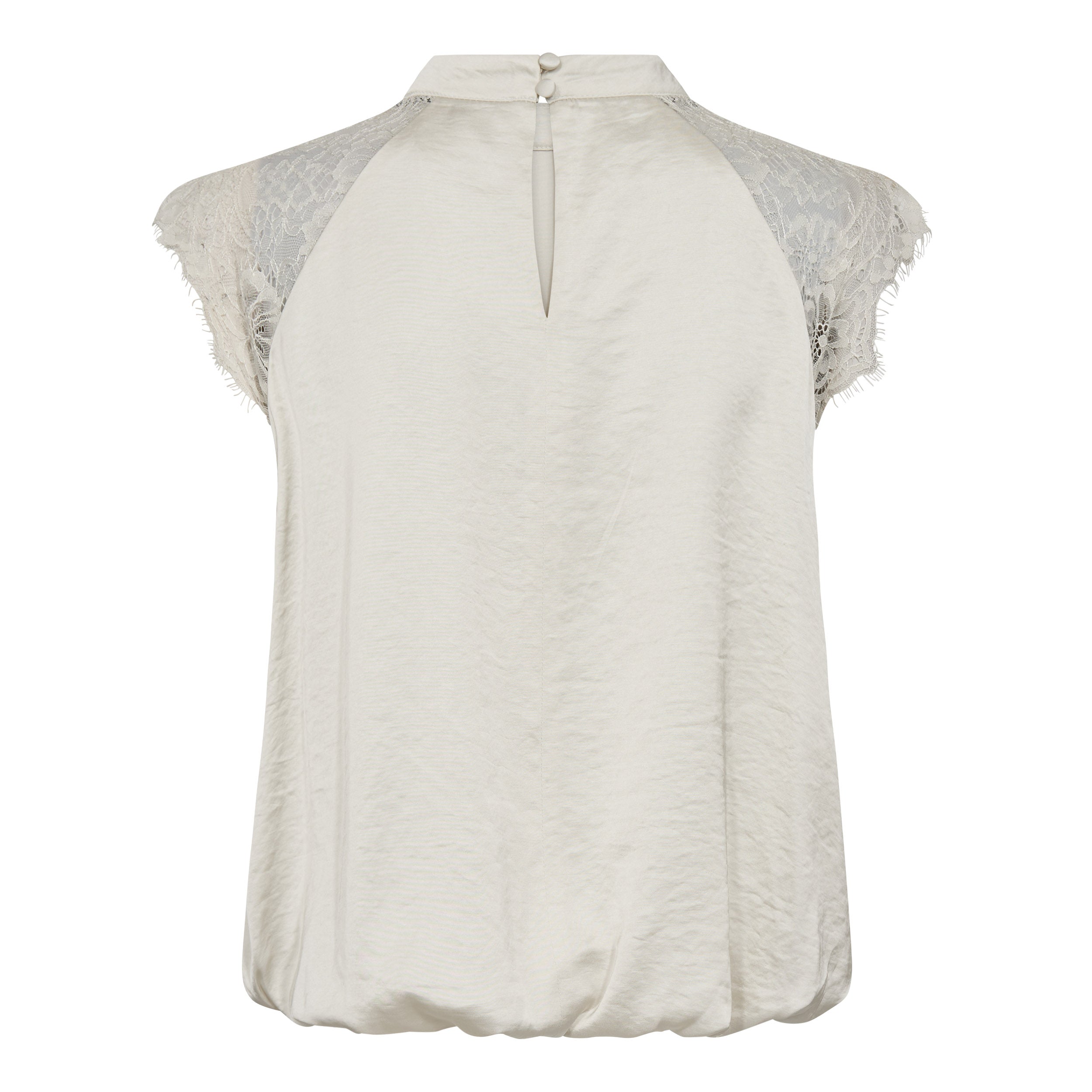 Co'Couture - IdunCC Lace Ballon top, offwhite