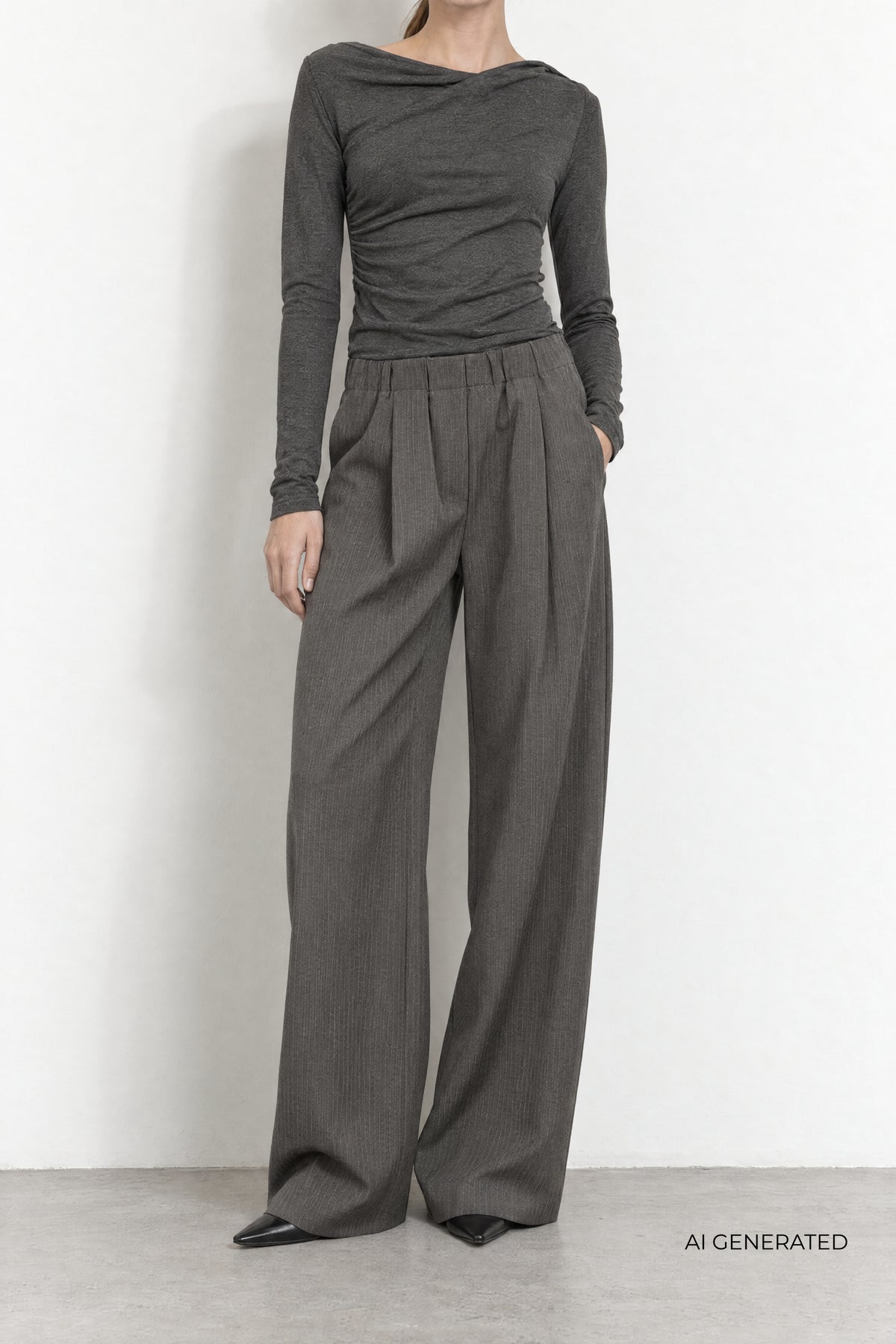 Leveté Room – LR-UNITY 2 Bukser – Dark Grey Melange Combi