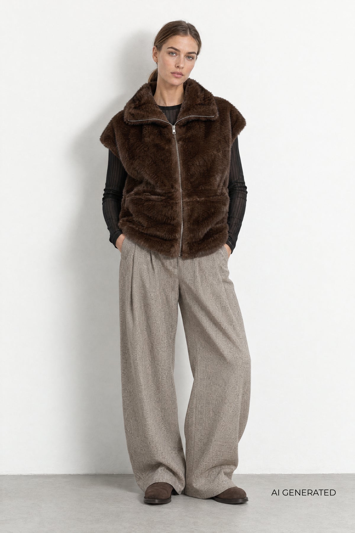 Levete Room LR-Ulle 2 Waistcoat – Coffee Bean