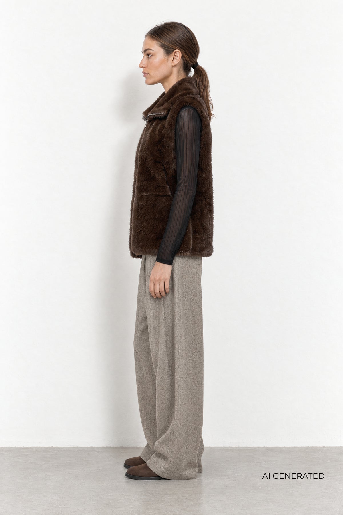 Levete Room LR-Ulle 2 Waistcoat – Coffee Bean
