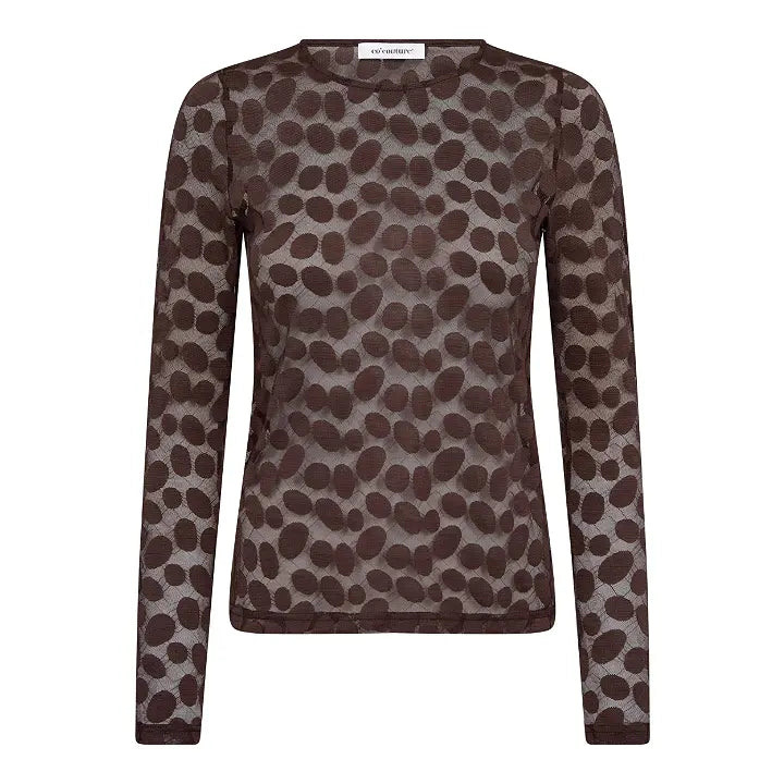 Co' Couture - PenolaCC Mesh Bluse Brun