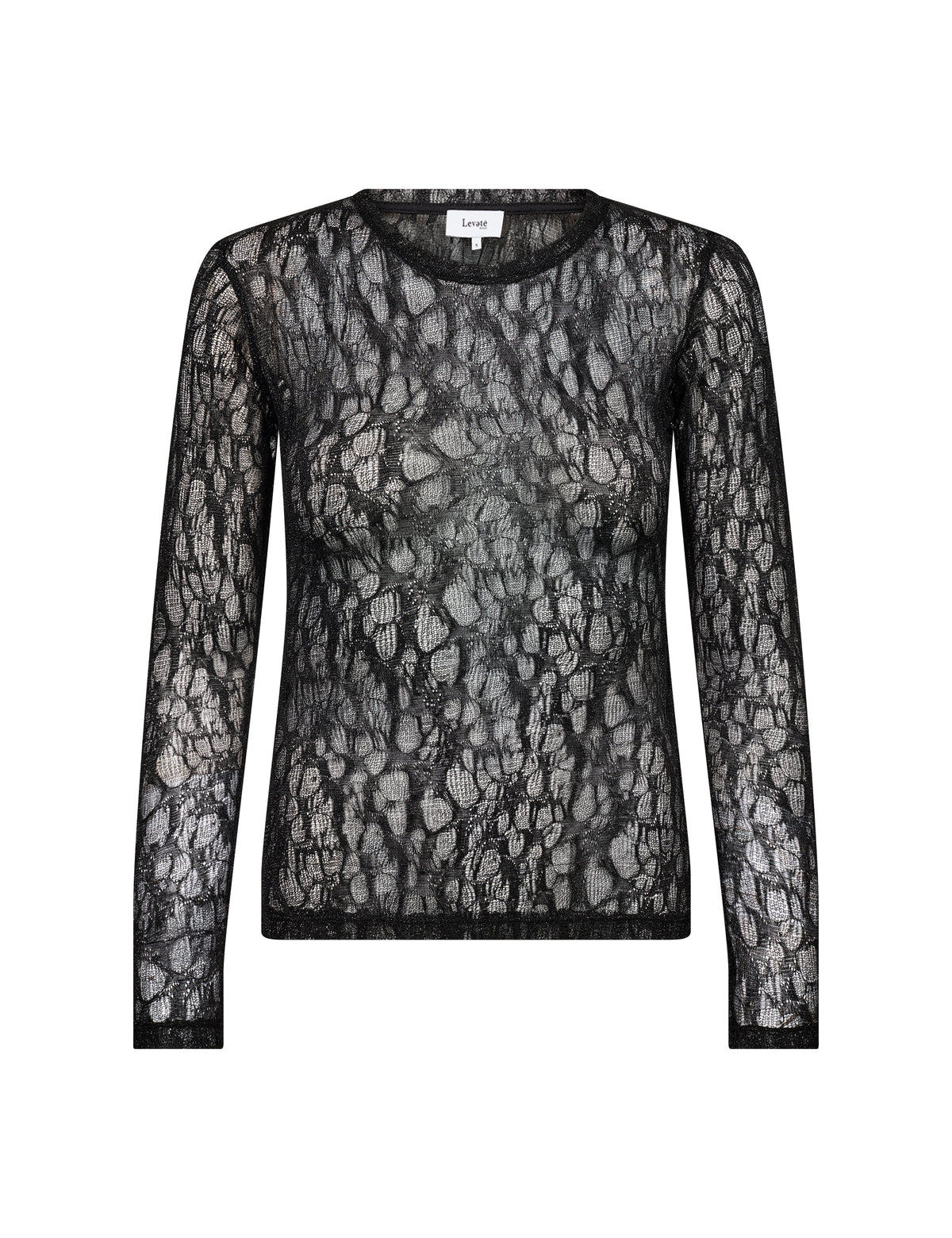 Leveté room - LR-Urina 1 Meshbluse i sort