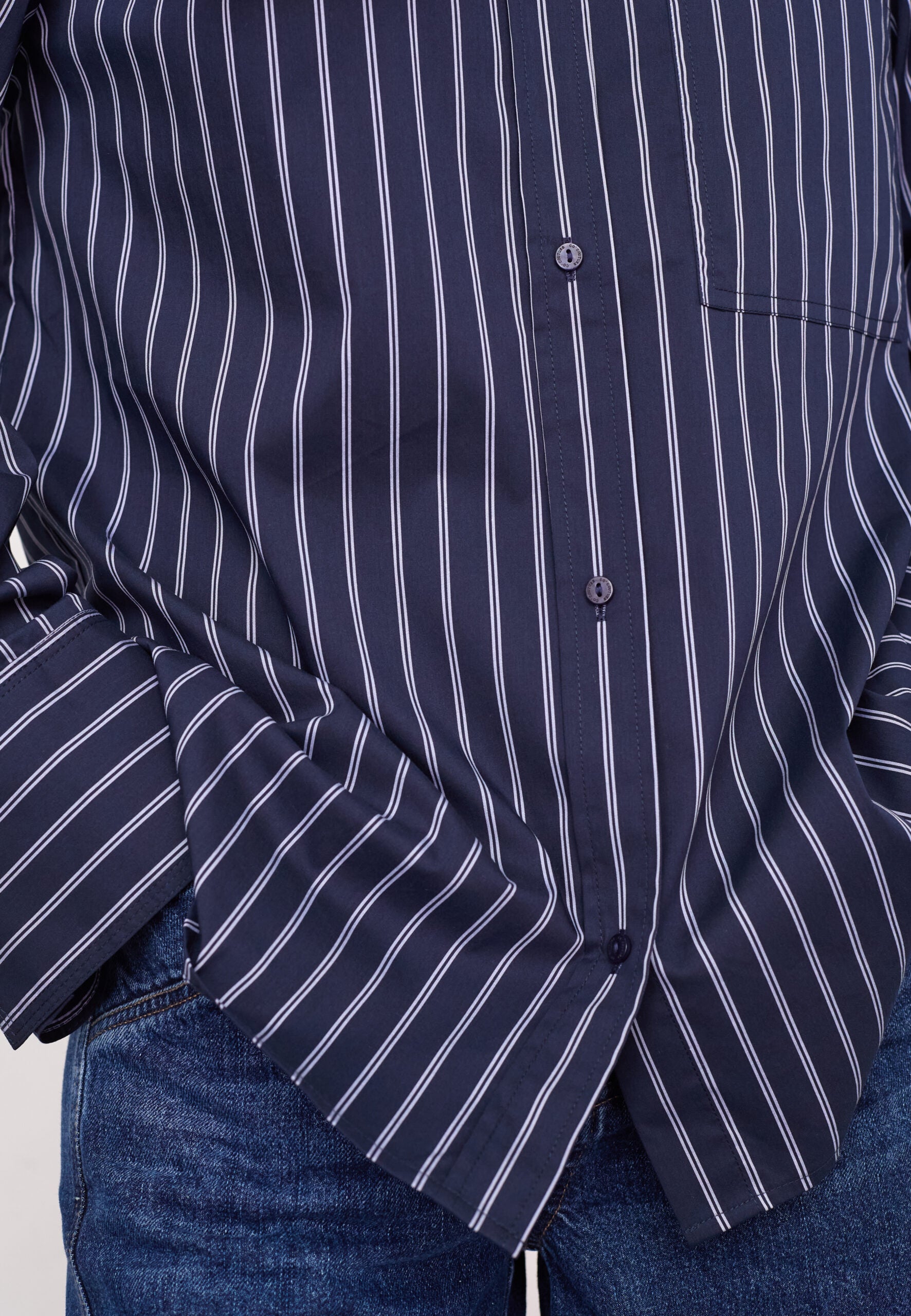 Co'couture - SomoCC Stripe Funnel Neck Shirt
