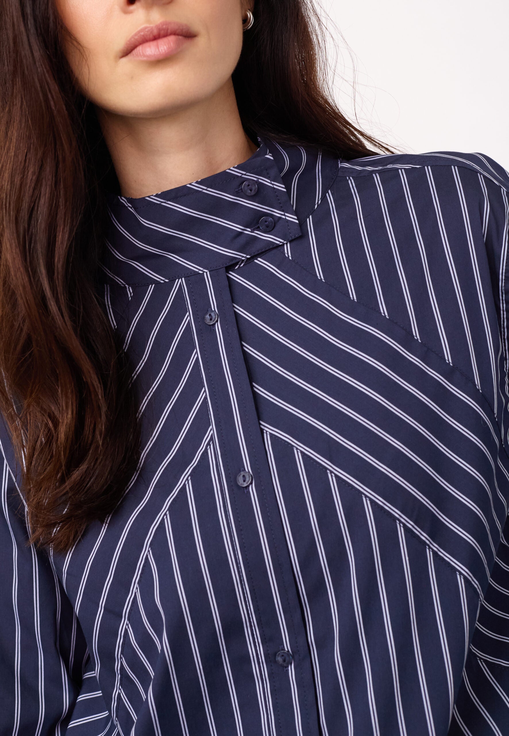 Co'couture - SomoCC Stripe Funnel Neck Shirt