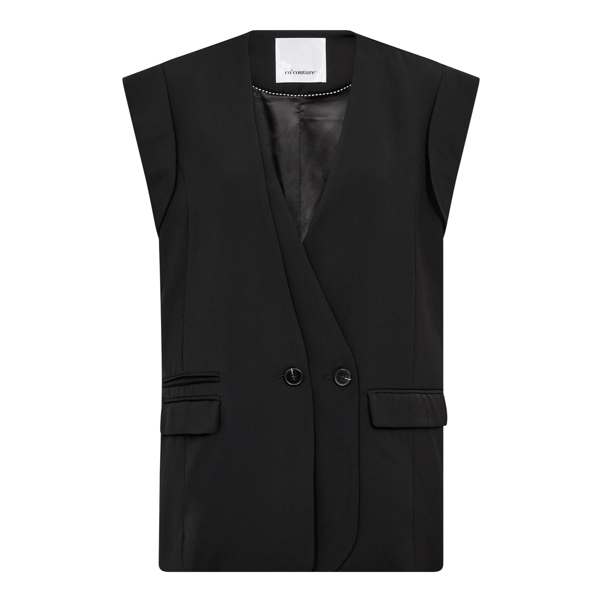 Co’Couture – AminaCC Double Layer Vest – Black