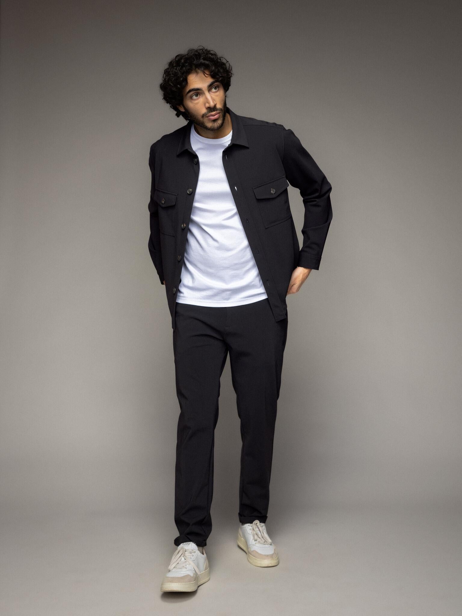 MMG Hunt Traver Pant fra Mos Mosh Gallery – Sort Buks med Stretch