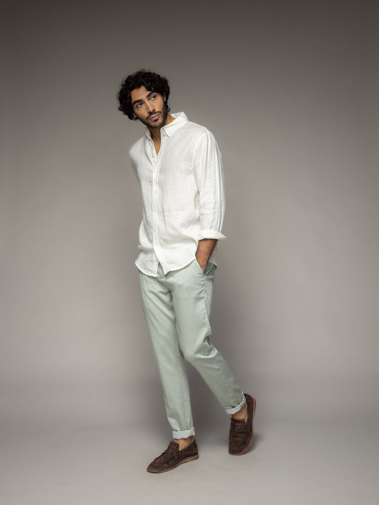 Mos Mosh Gallery MMGTheo Linen Shirt – Ecru