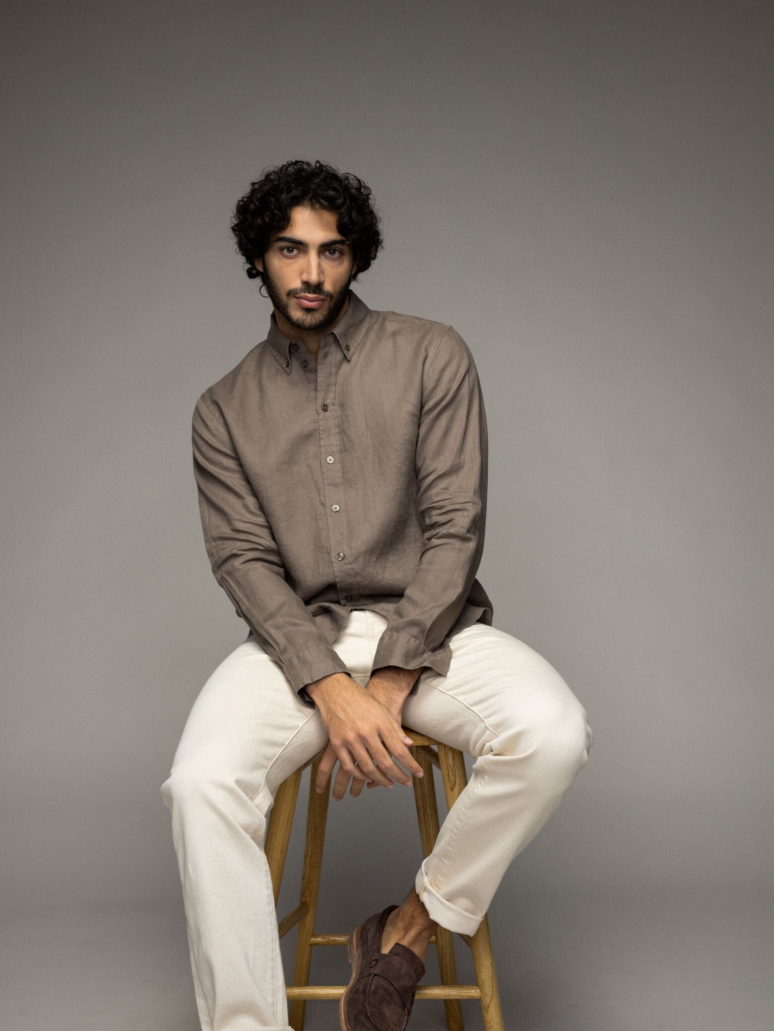 Mos Mosh Gallery MMGTheo Linen Shirt – Brun