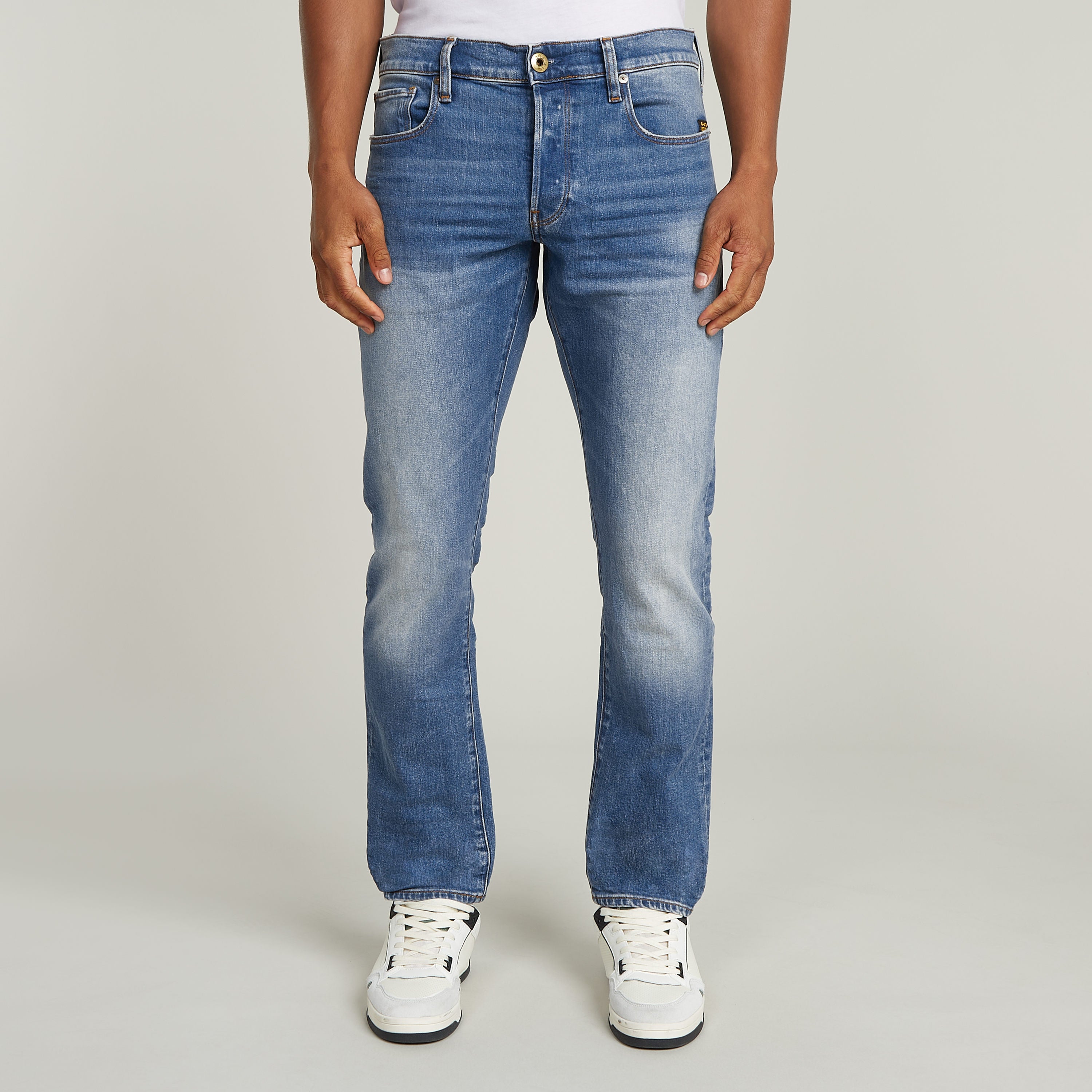 G-Star - 3301 Regular Tapered Worn in Azure