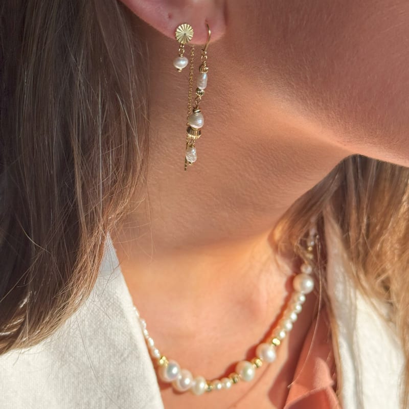 aqua Dulce - Line Pearl Earstud
