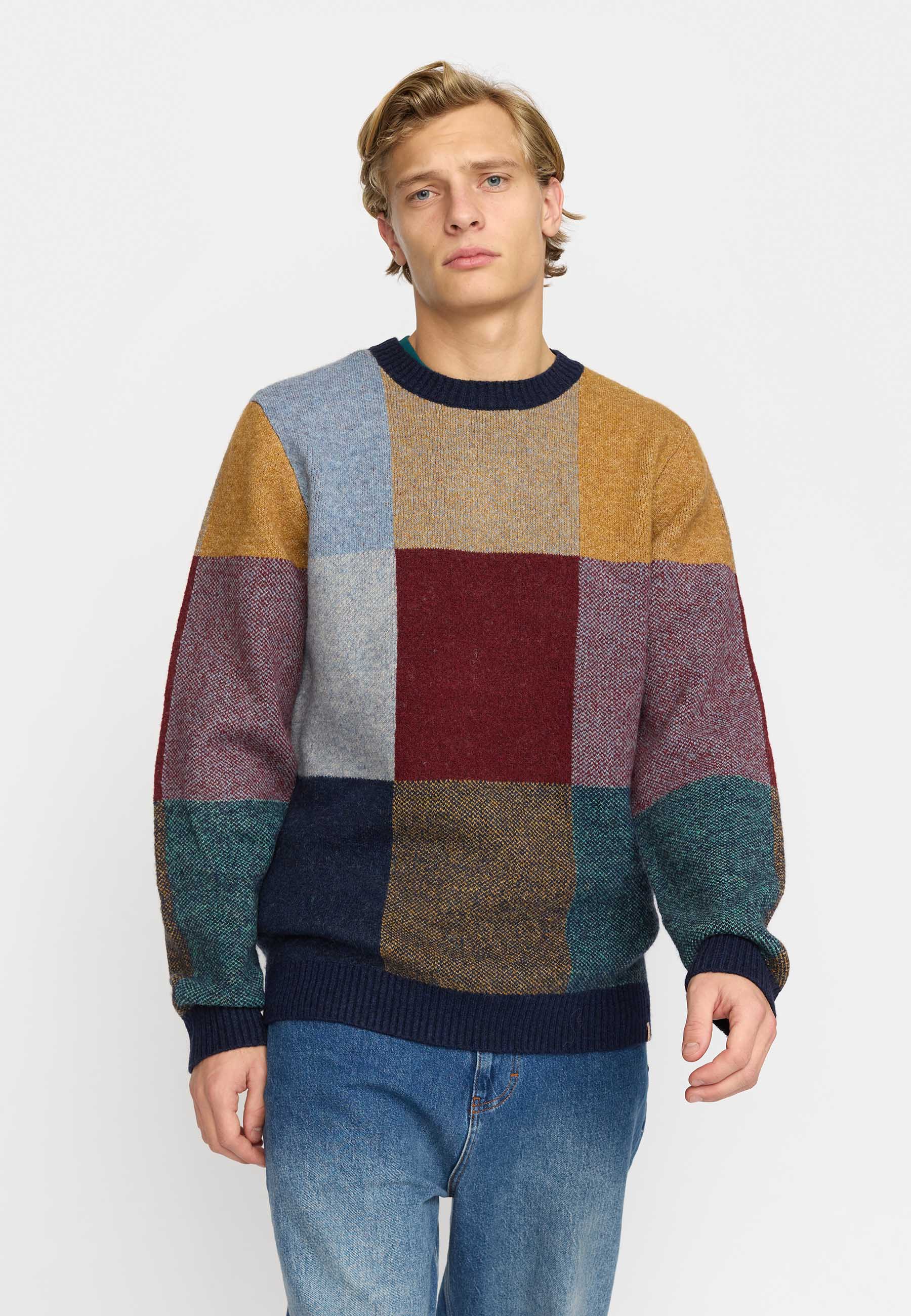 Revolution - Knit Sweater i Navy Multi