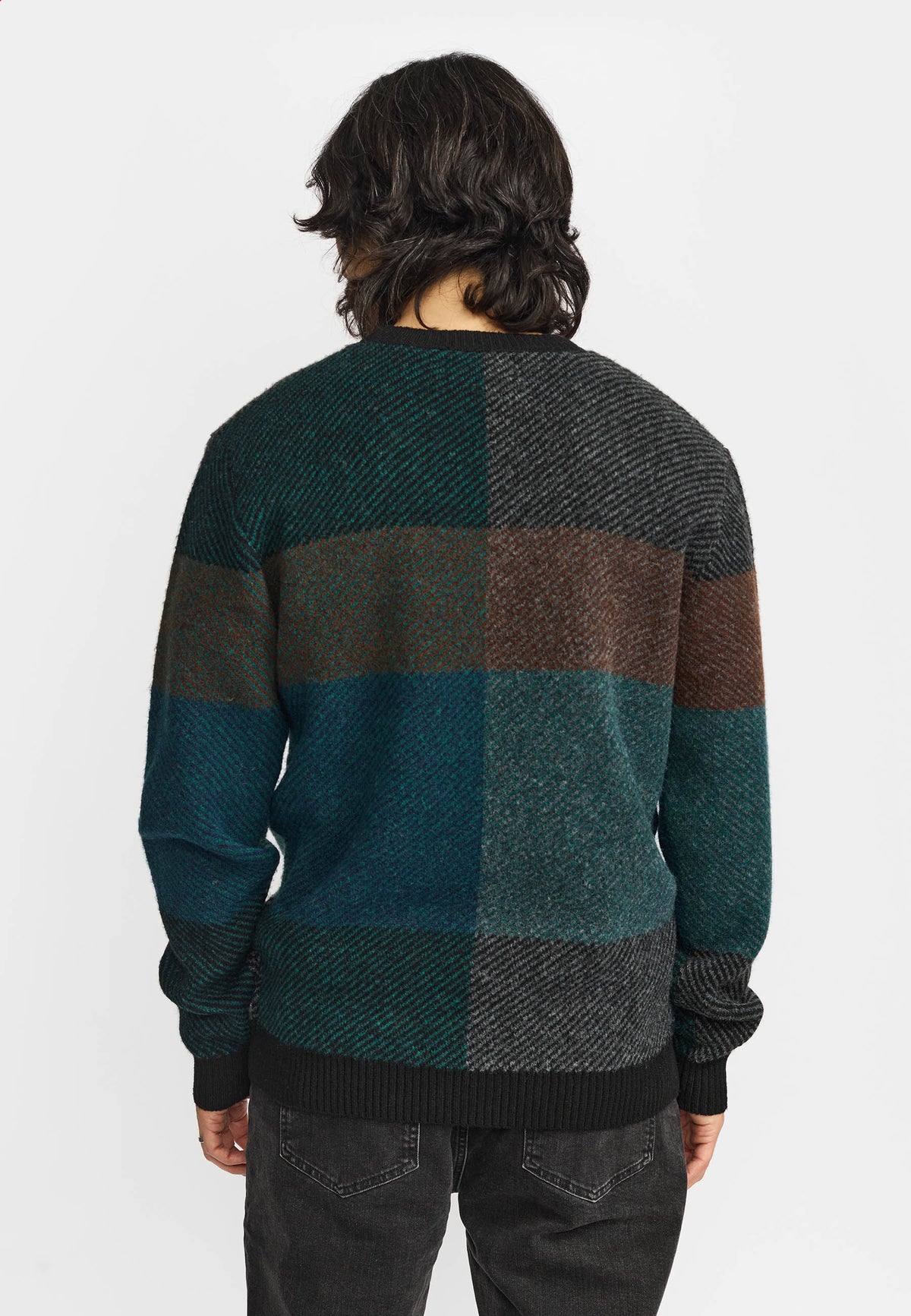 Revolution - Knit Sweater Black Check