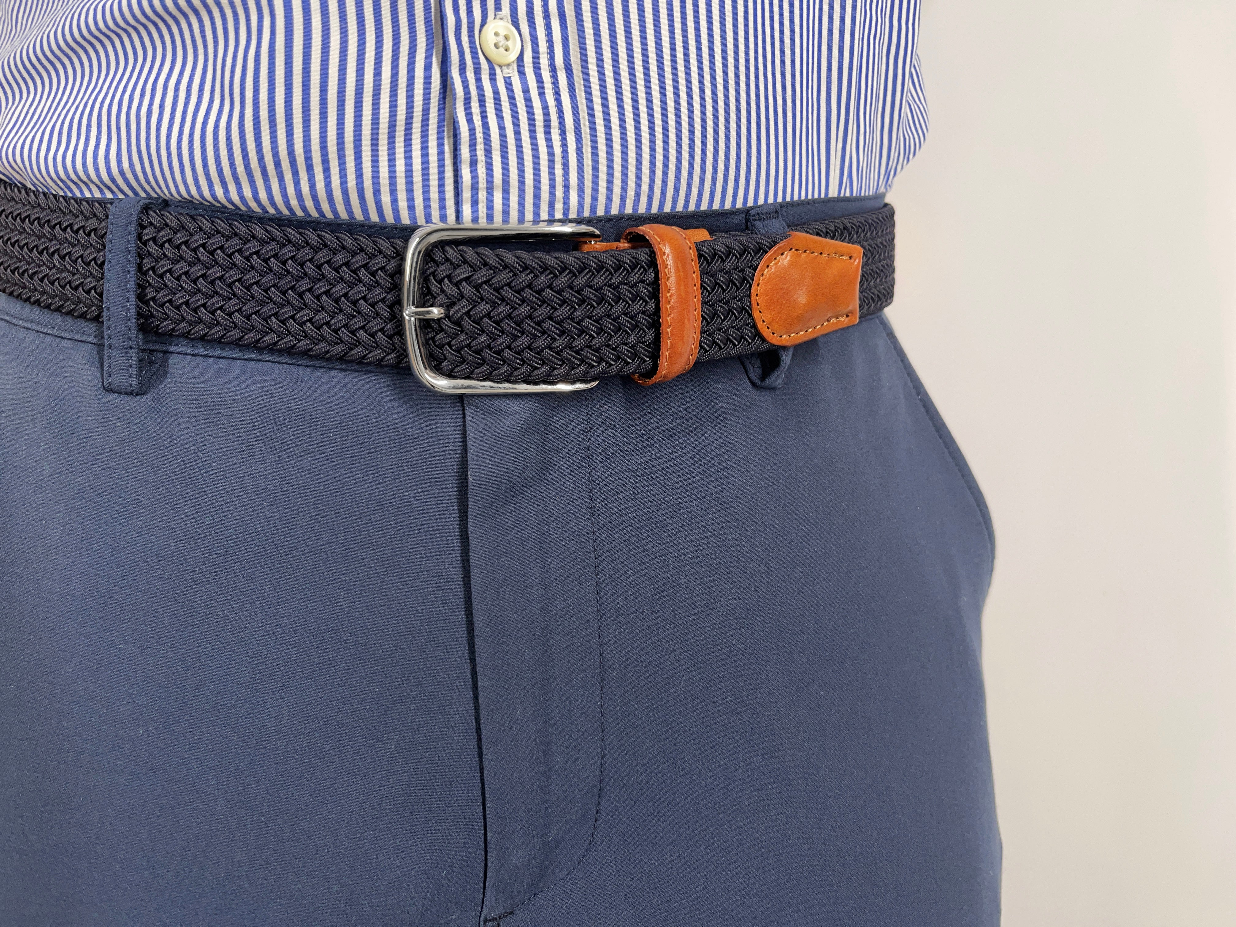 Bosswik - Elastikbælte i Marineblå Art. 6806