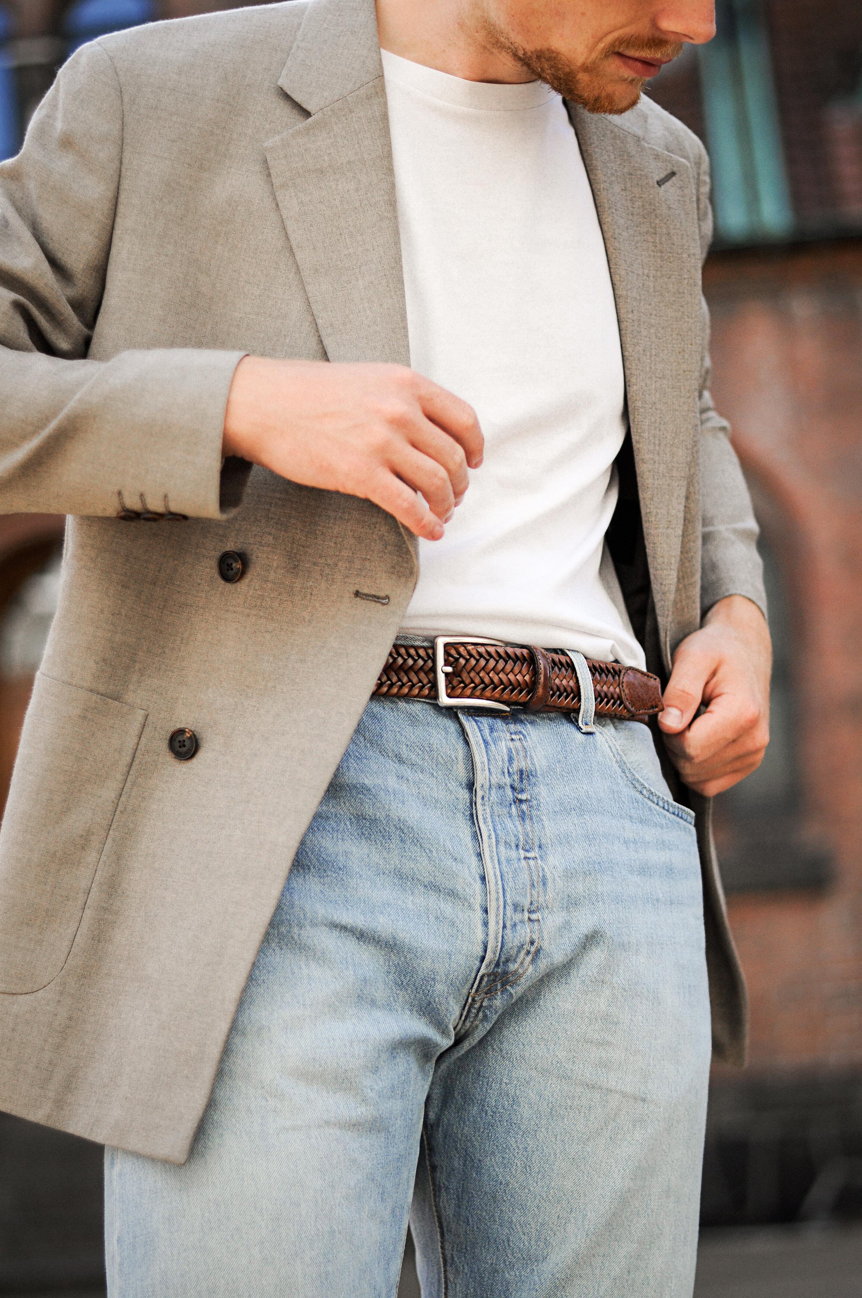 Bosswik - Læderflet bælte Art. 6930