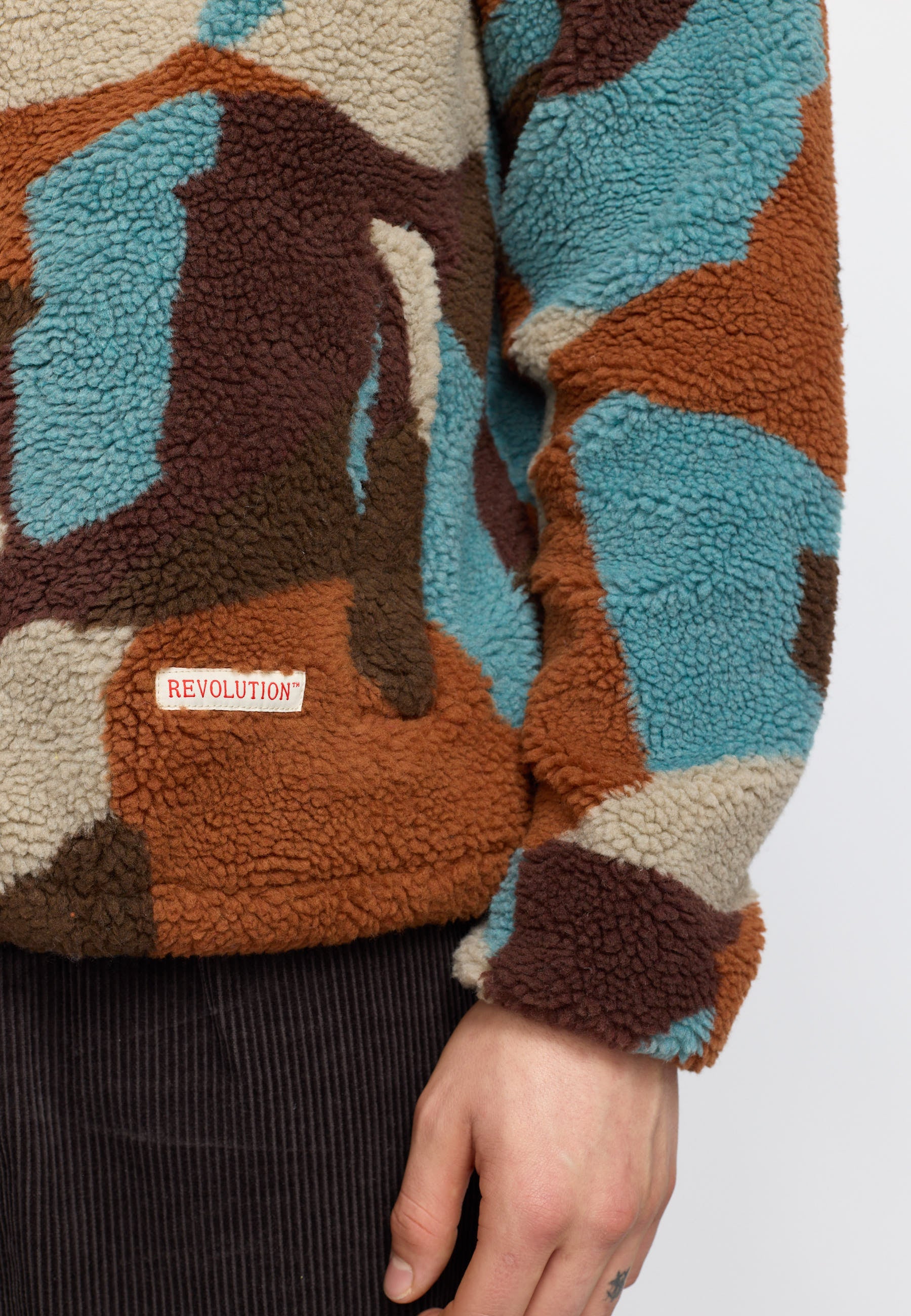 Revolution - Teddy jakke med print