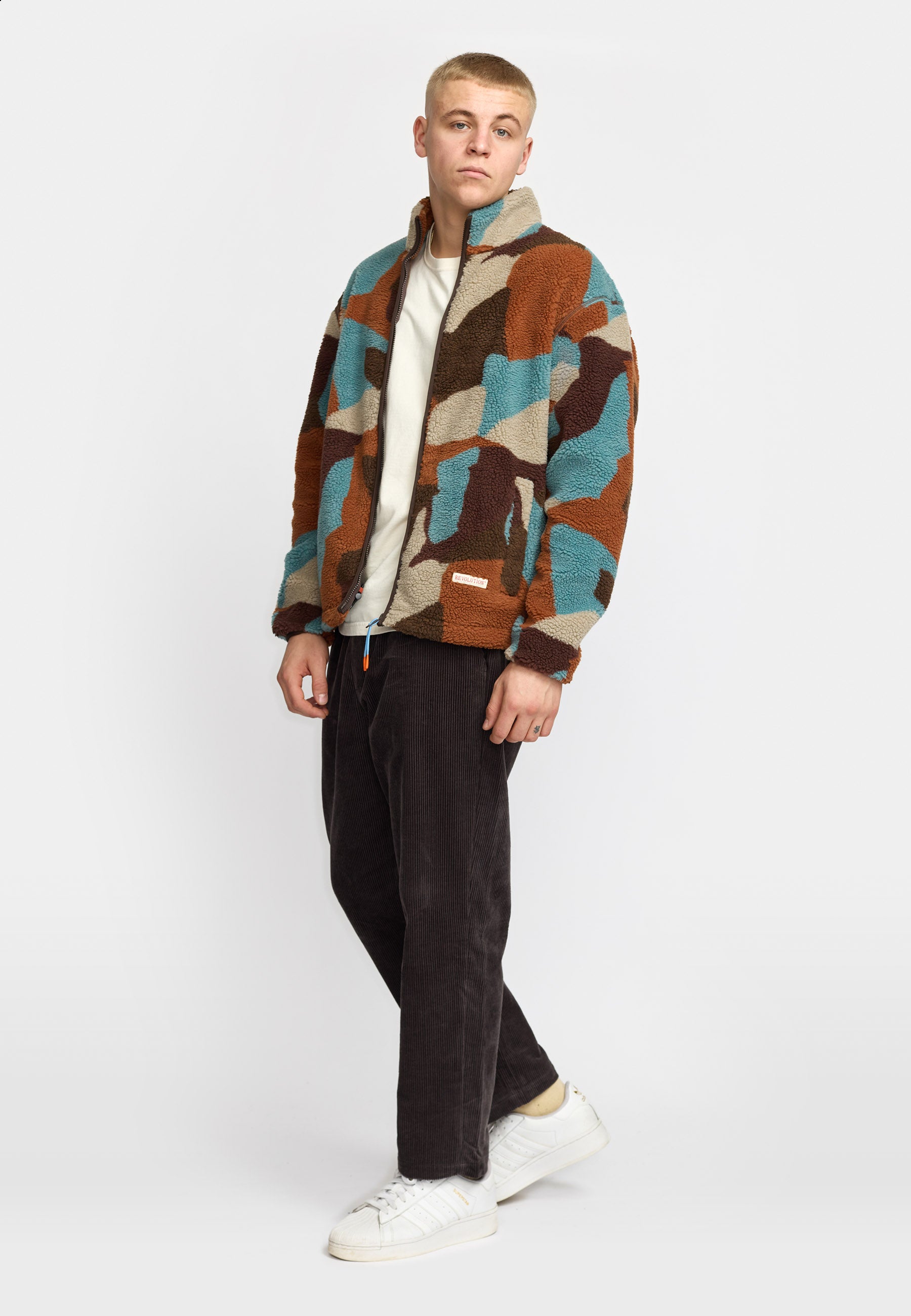 Revolution - Teddy jakke med print